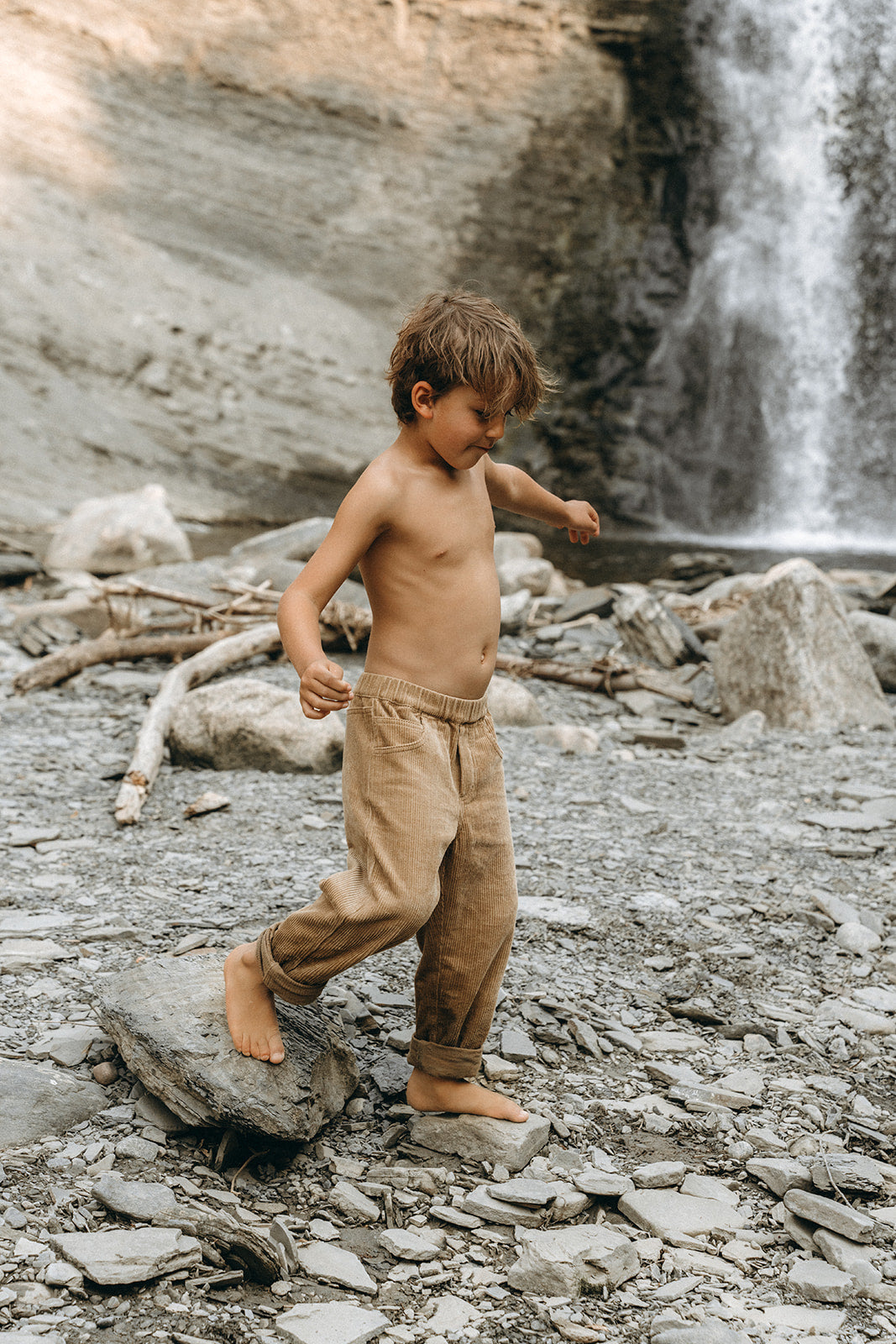 Dayton - Unisex Brown Cord Kids Pants