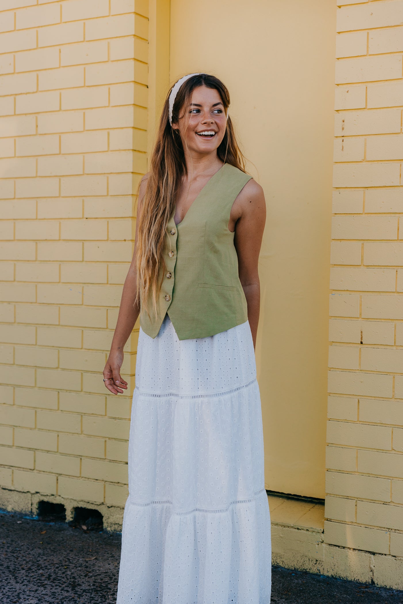 Olive Vest - Green
