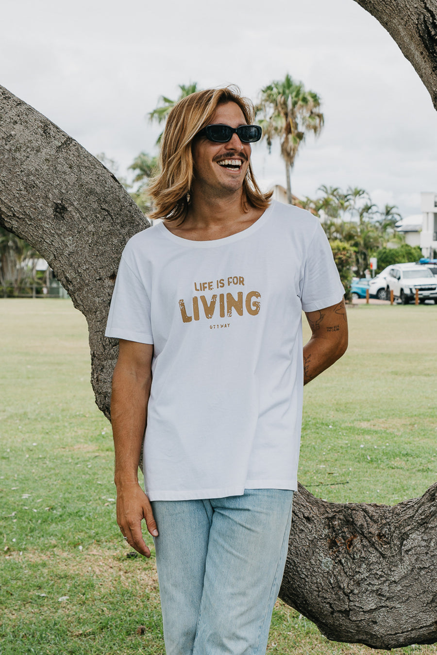 Life is for Living T-Shirt - White