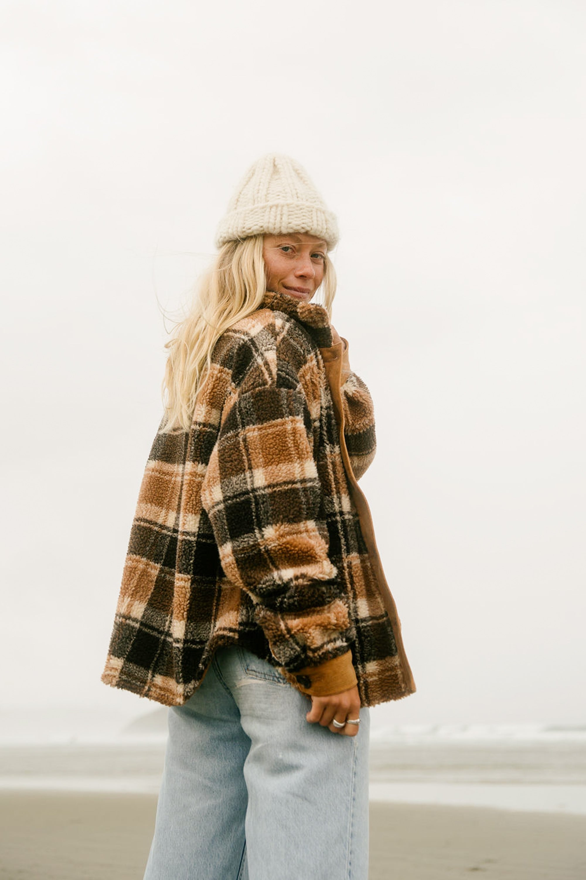 Foster - Flannel Sherpa Unisex Jacket