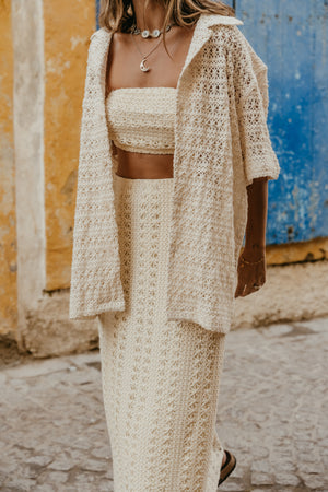 Talis - Crochet Midi Skirt