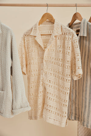 Talis - Unisex Crochet Short Sleeve Shirt