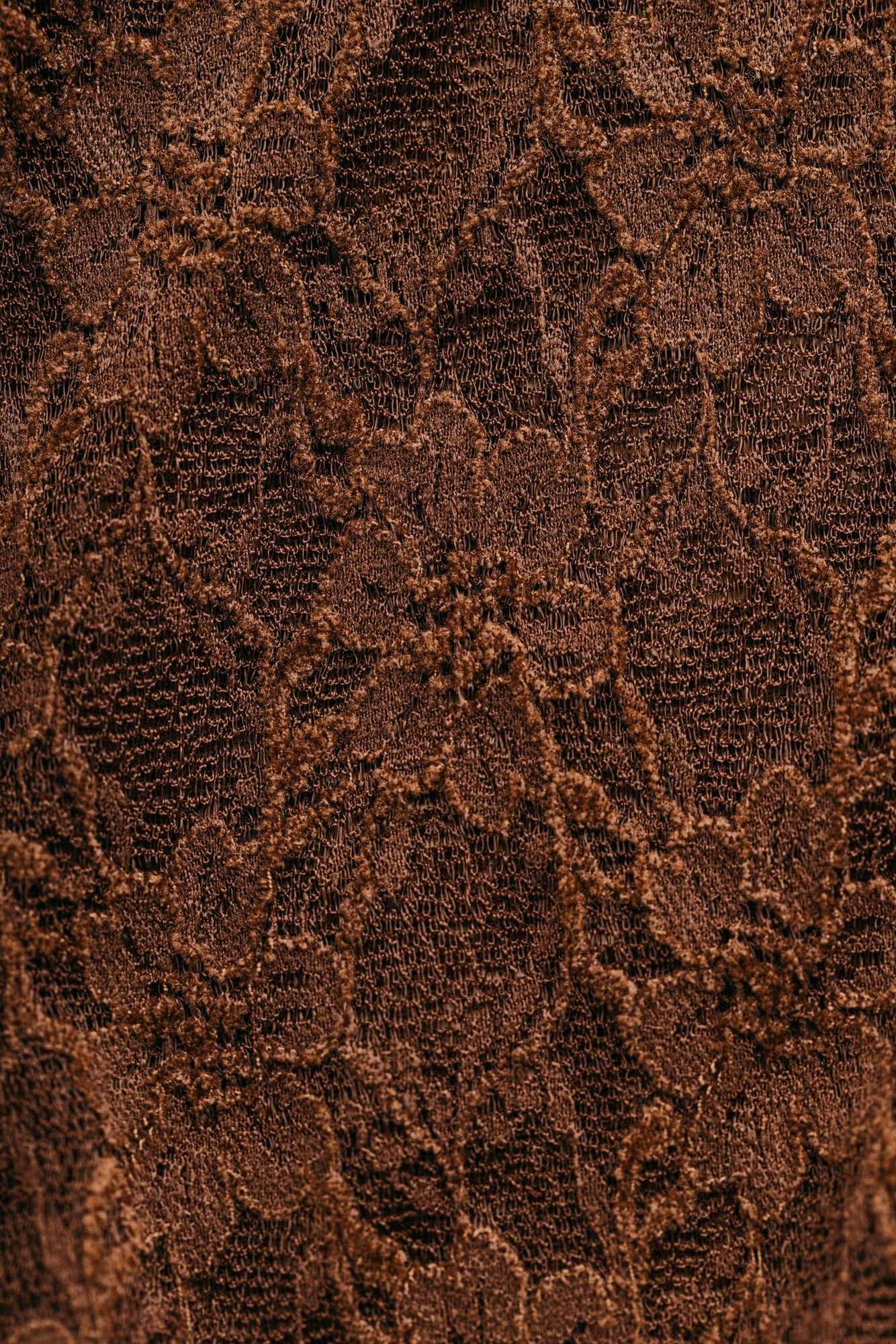 Moonlace - Brown Lace Midi Skirt