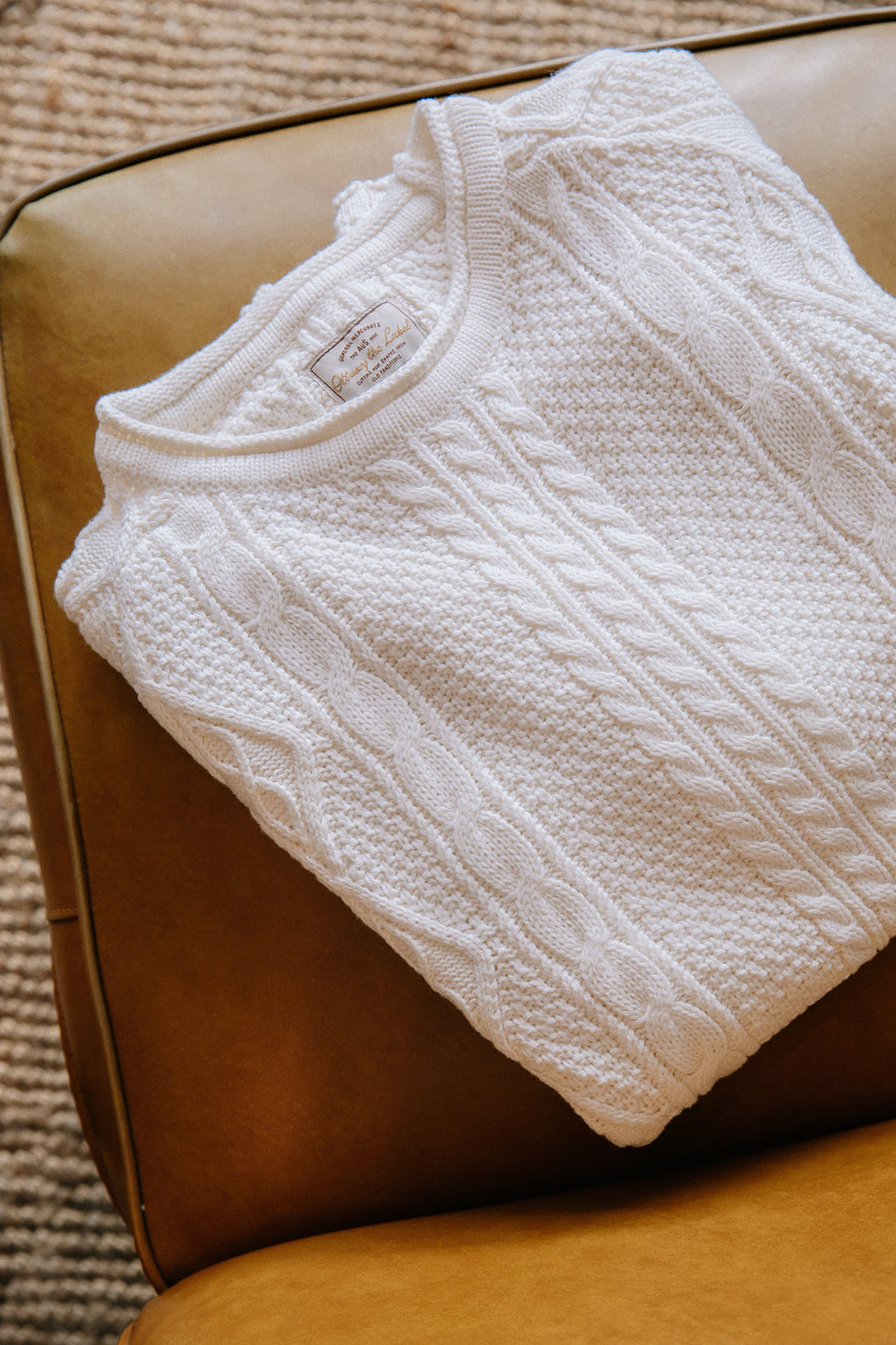 Rory Cable Knit Sweater - Antique White