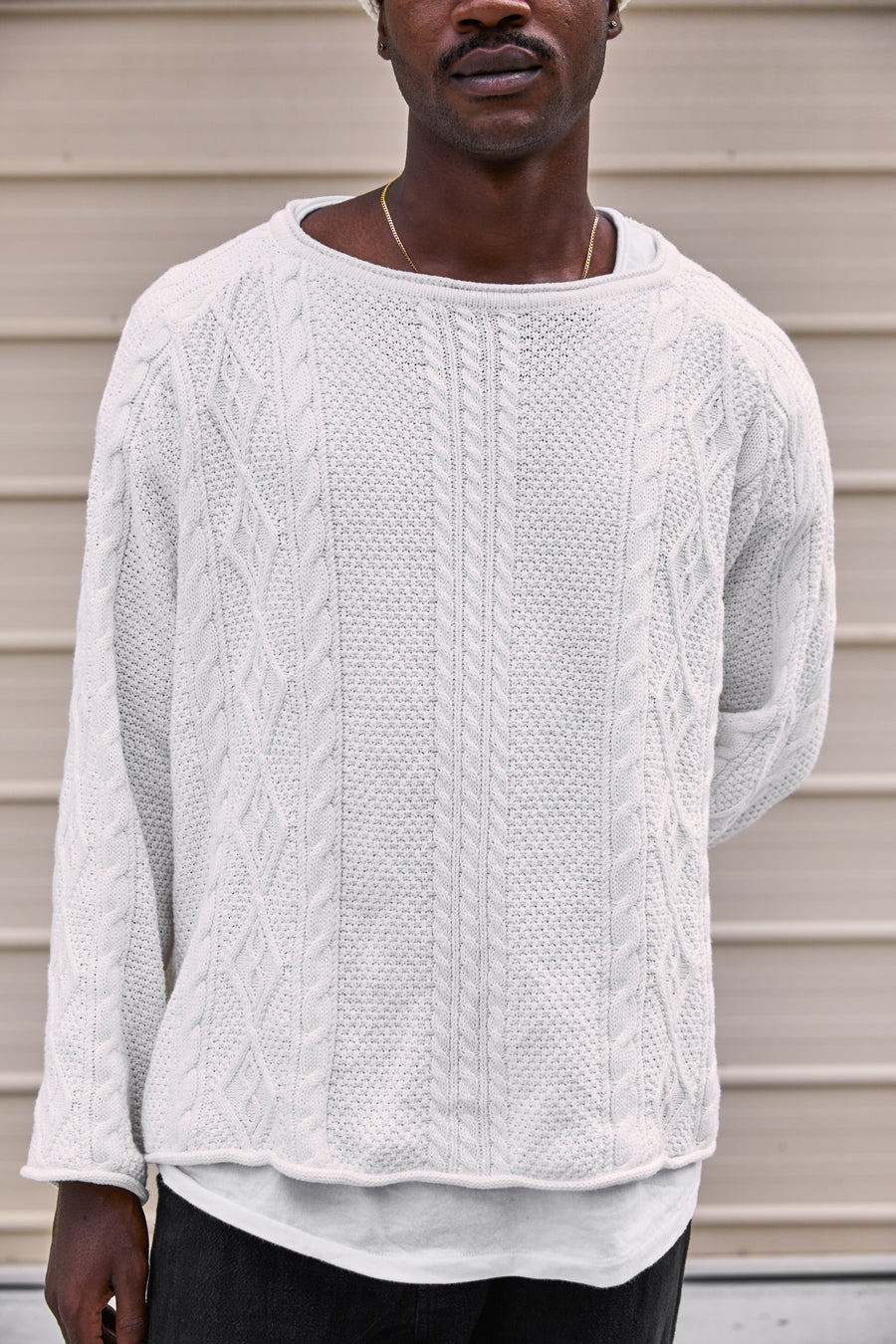 Rory Cable Knit Sweater - Antique White