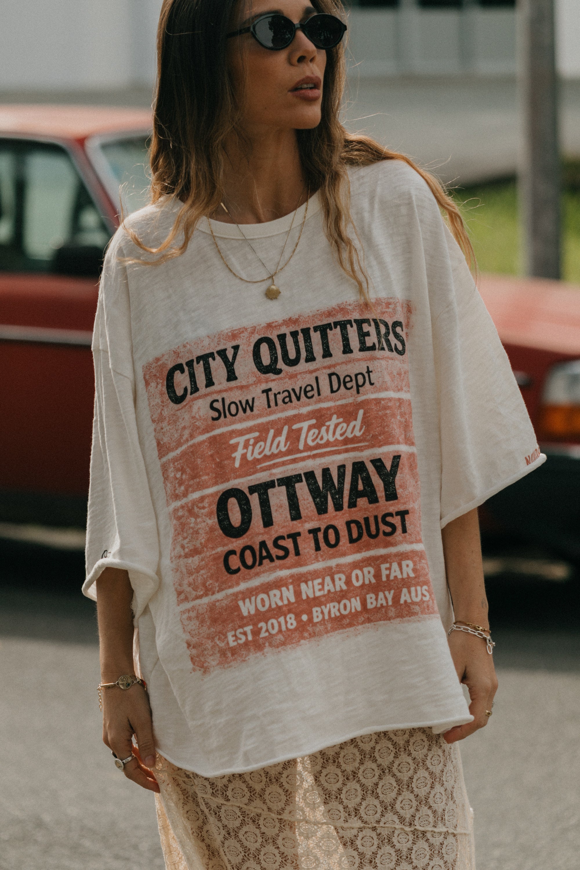 City Quitters Oversized Unisex T-Shirt - White