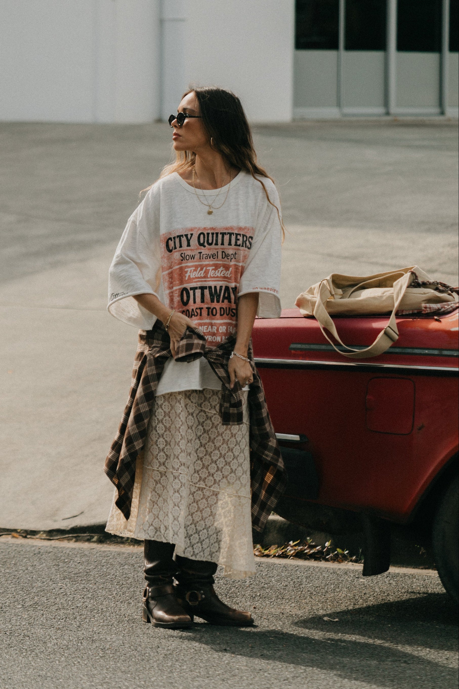 City Quitters Oversized Unisex T-Shirt - White