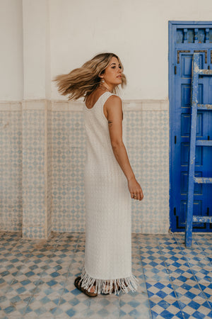 Amal - Beige Textured Dress