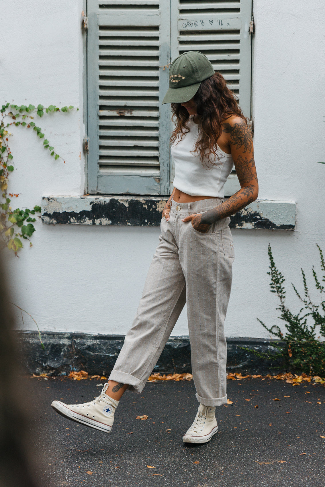Ziggy - Unisex Striped Textured Pants