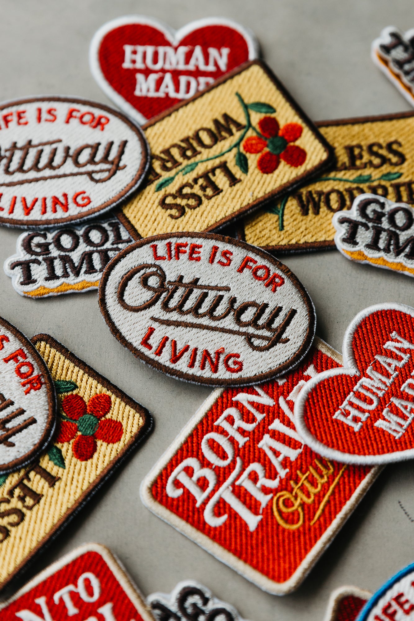 Life Is For Living Patch - Brown