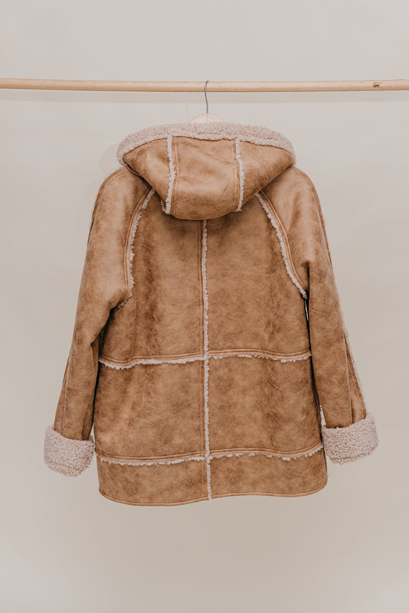 Wildway Sherpa Suede Jacket - Light Brown