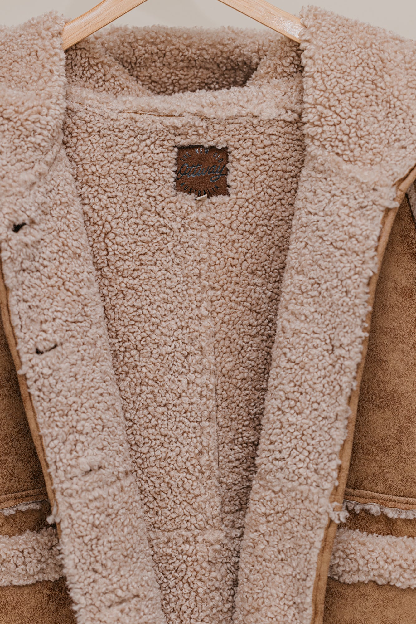 Wildway Sherpa Suede Jacket - Light Brown