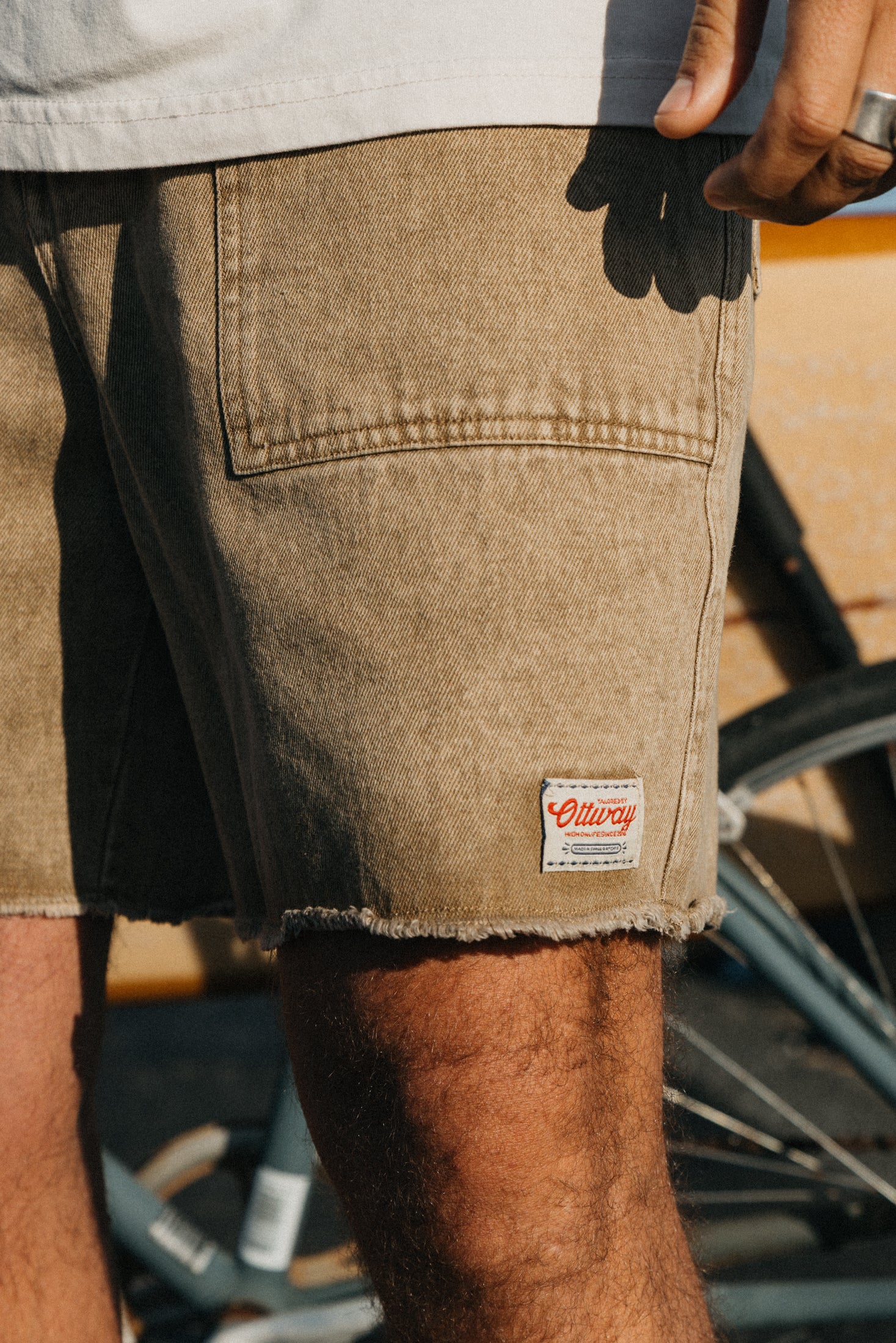 Overland Shorts - Washed Brown Denim