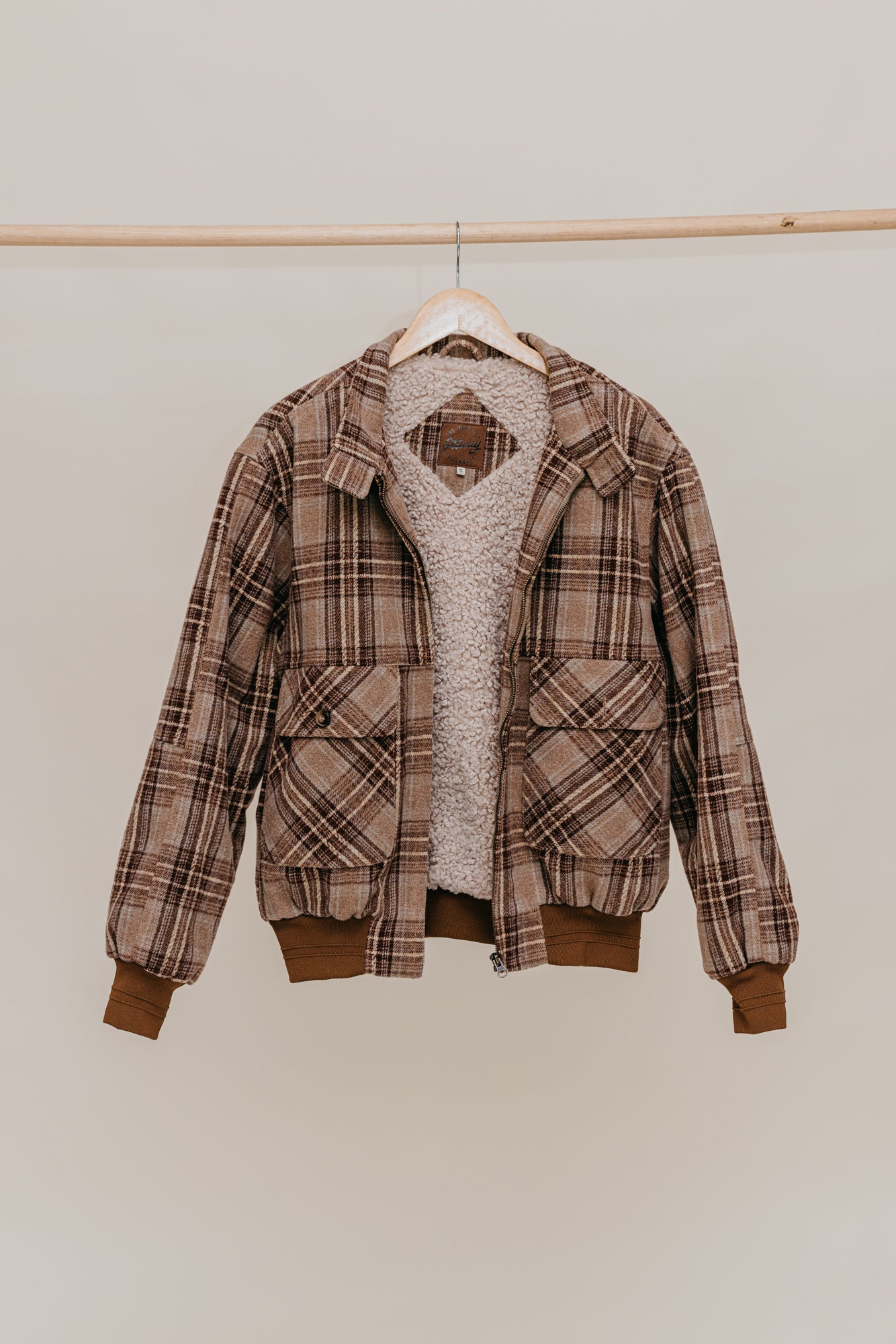 Highland Sherpa Plaid Jacket