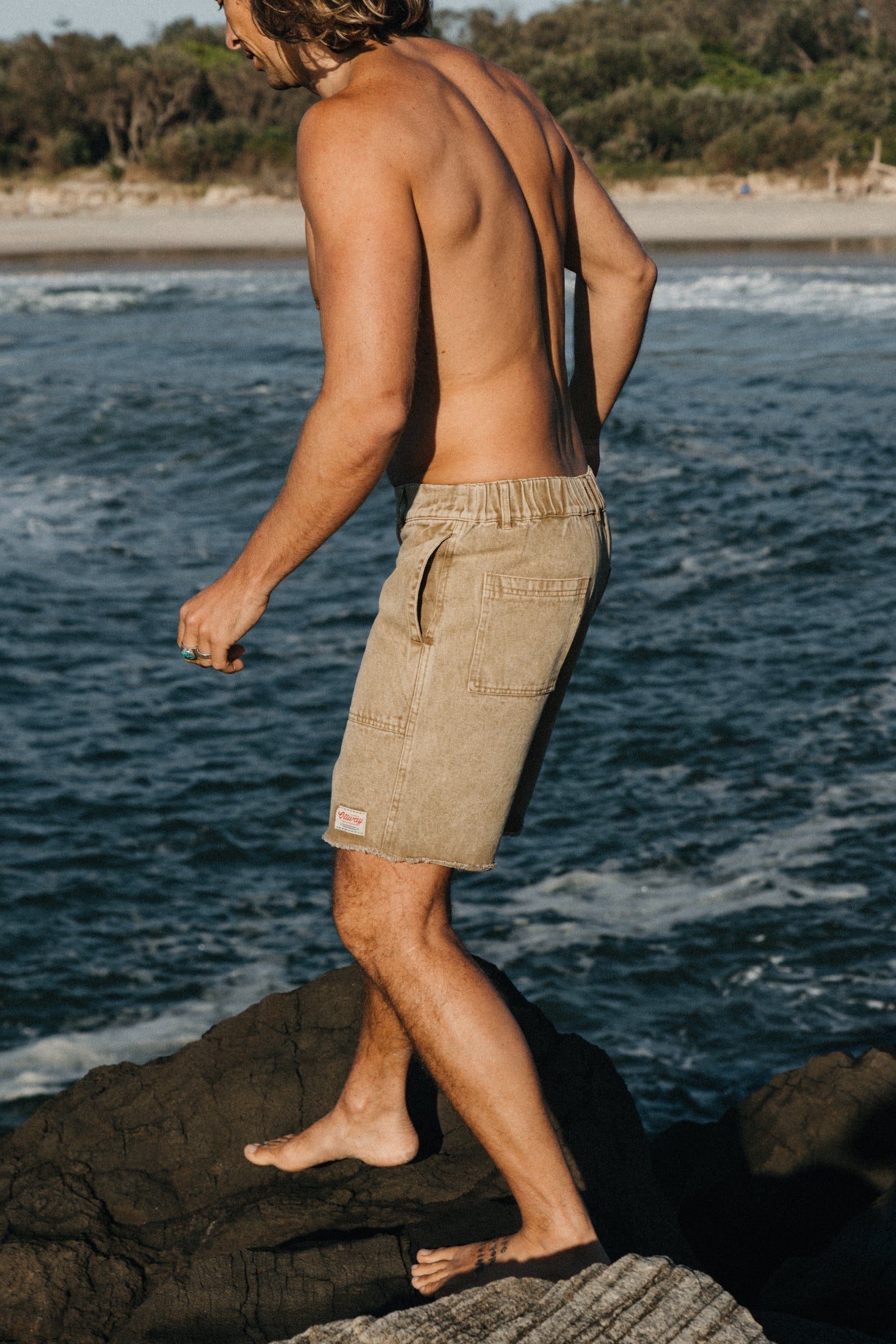 Overland Shorts - Washed Brown Denim