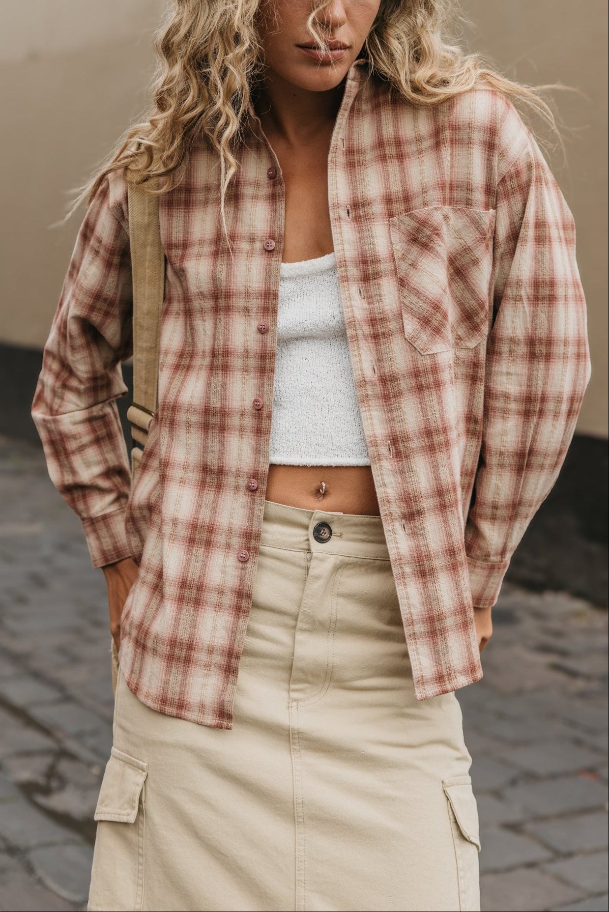 Benson Brown Plaid Shirt Unisex