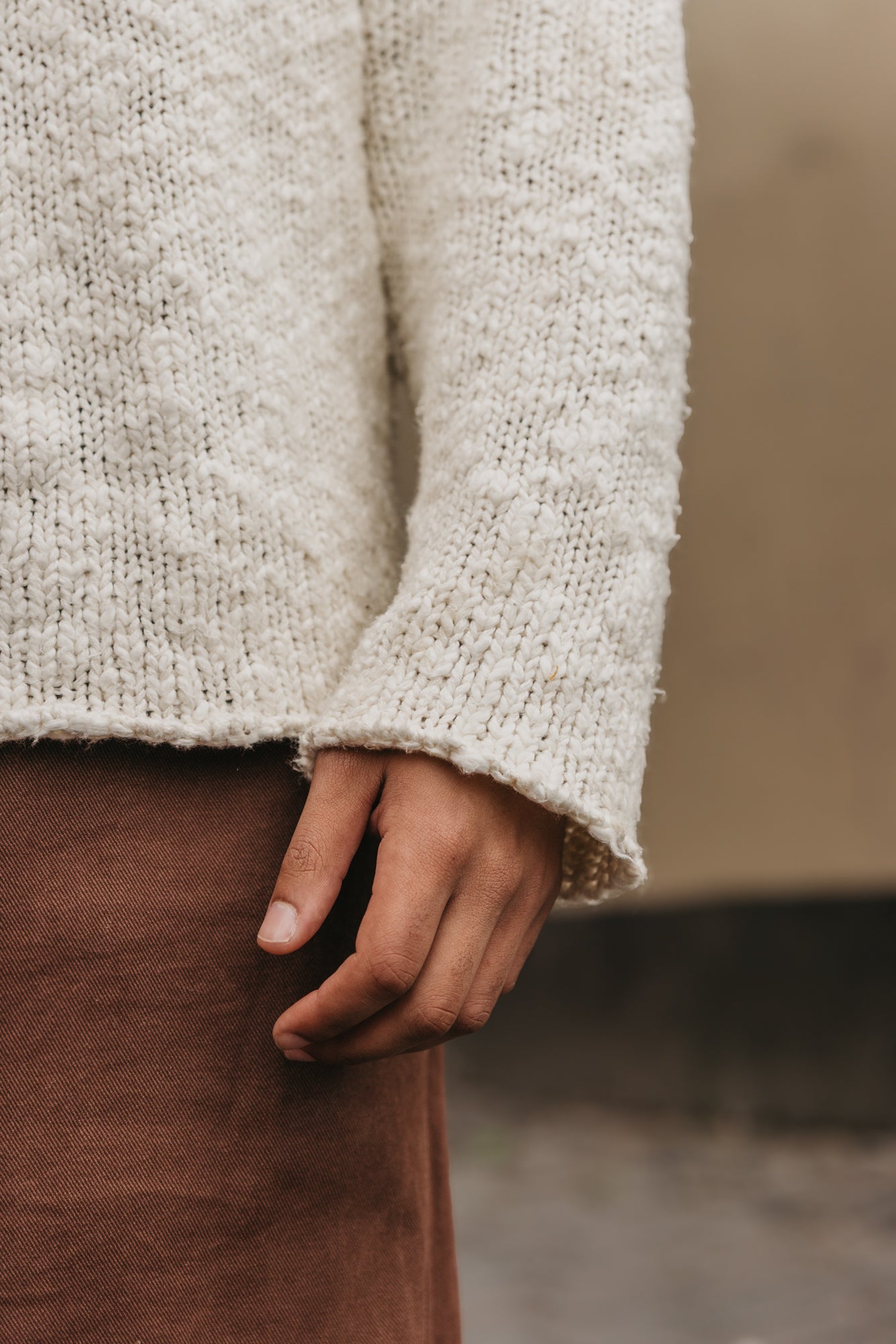 Sierra Wide-Neck Knit - Natural White