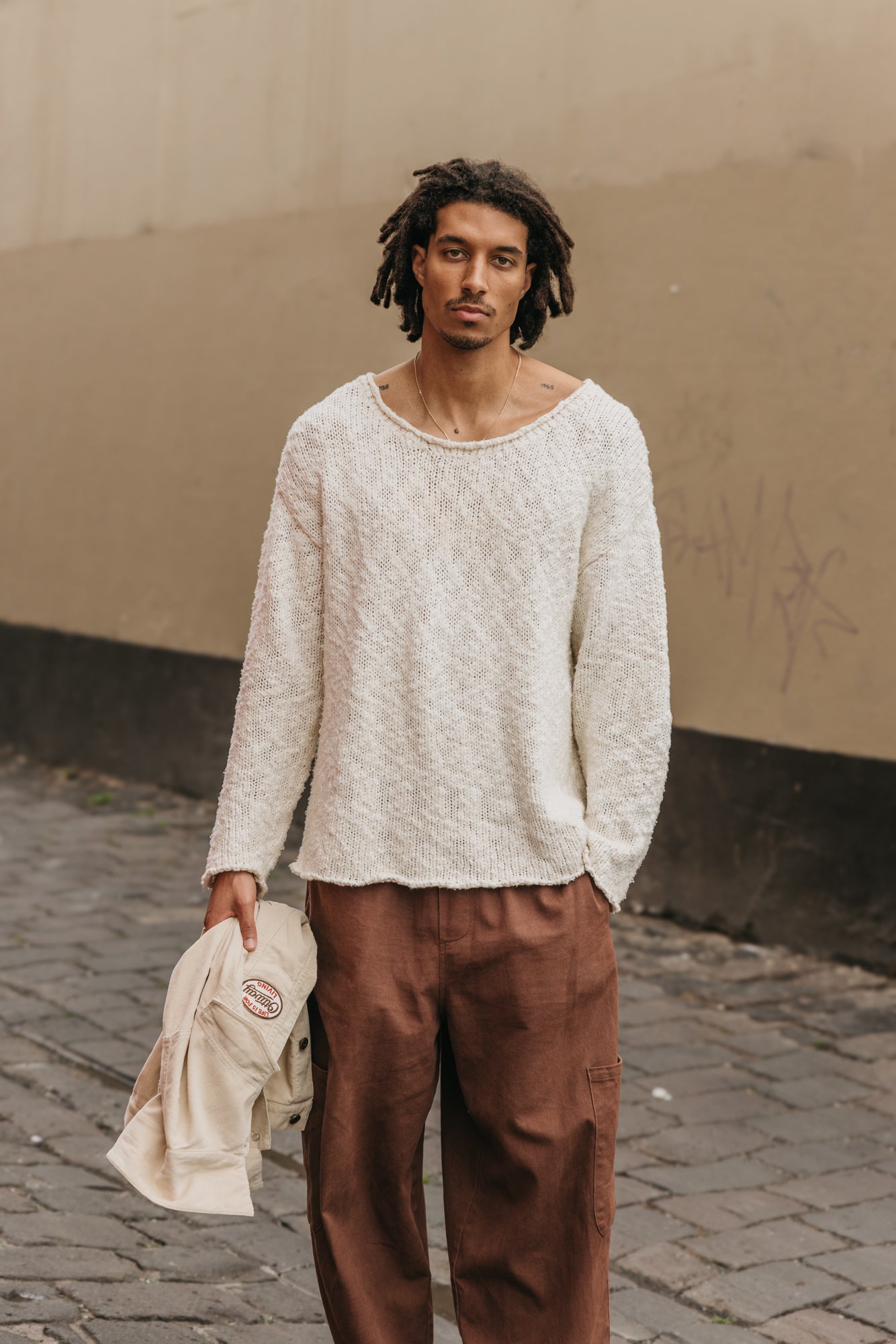 Sierra Wide-Neck Knit - Natural White