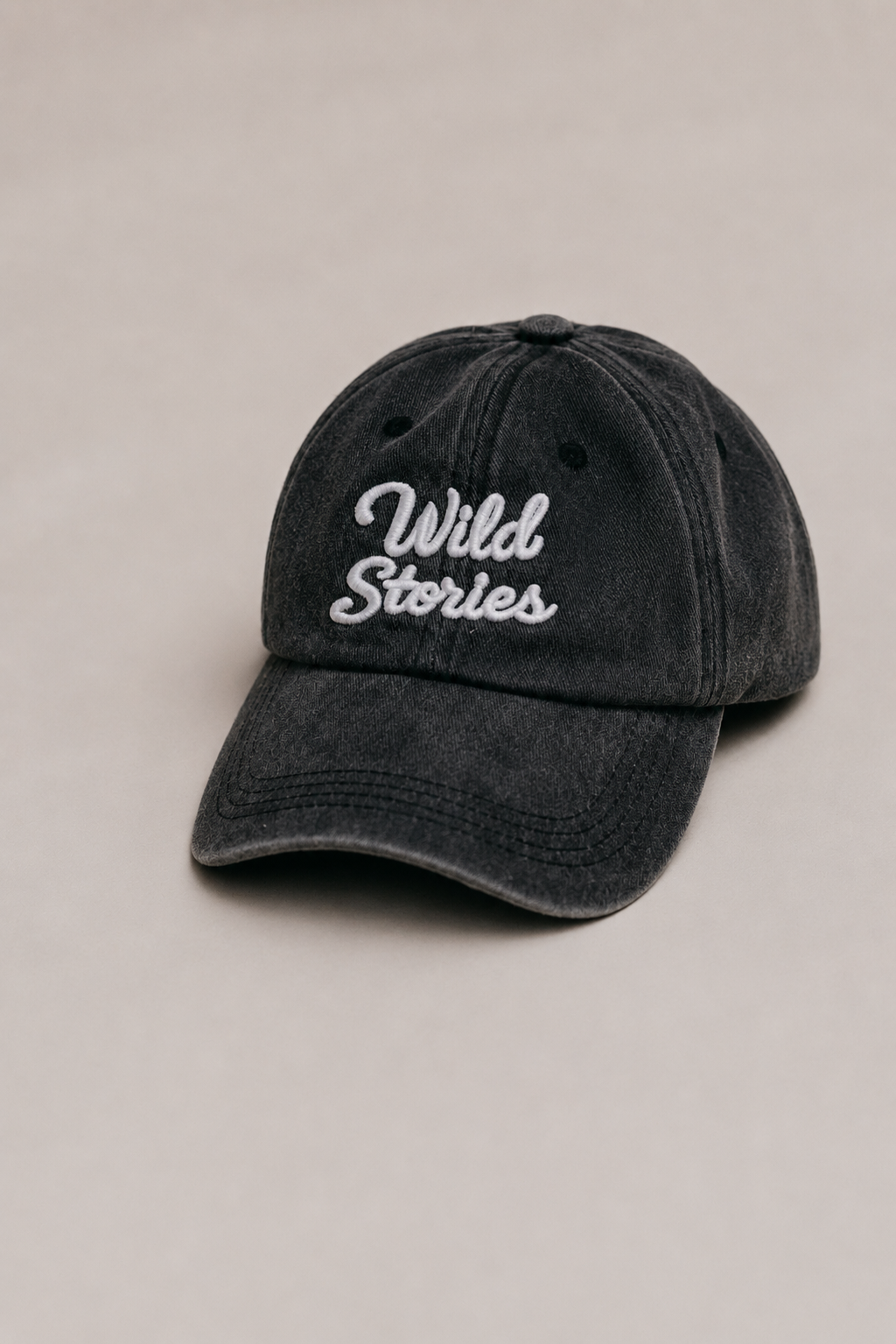 Wild Stories - Washed Black Baseball Cap
