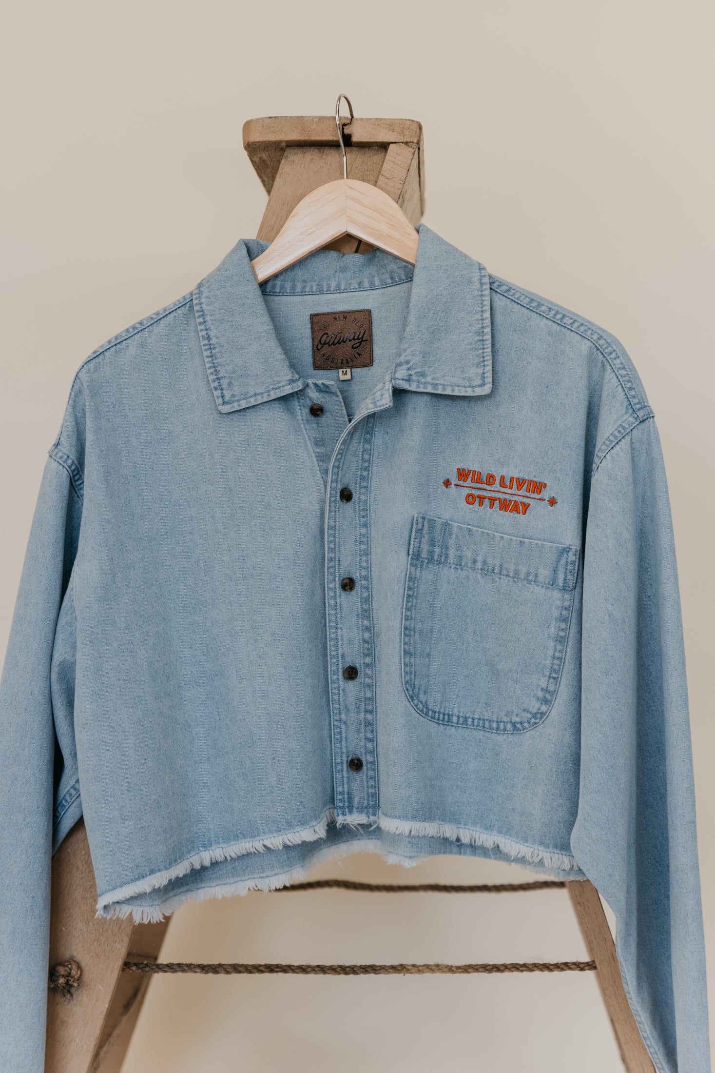 Wild Livin - Cropped Denim Shirt