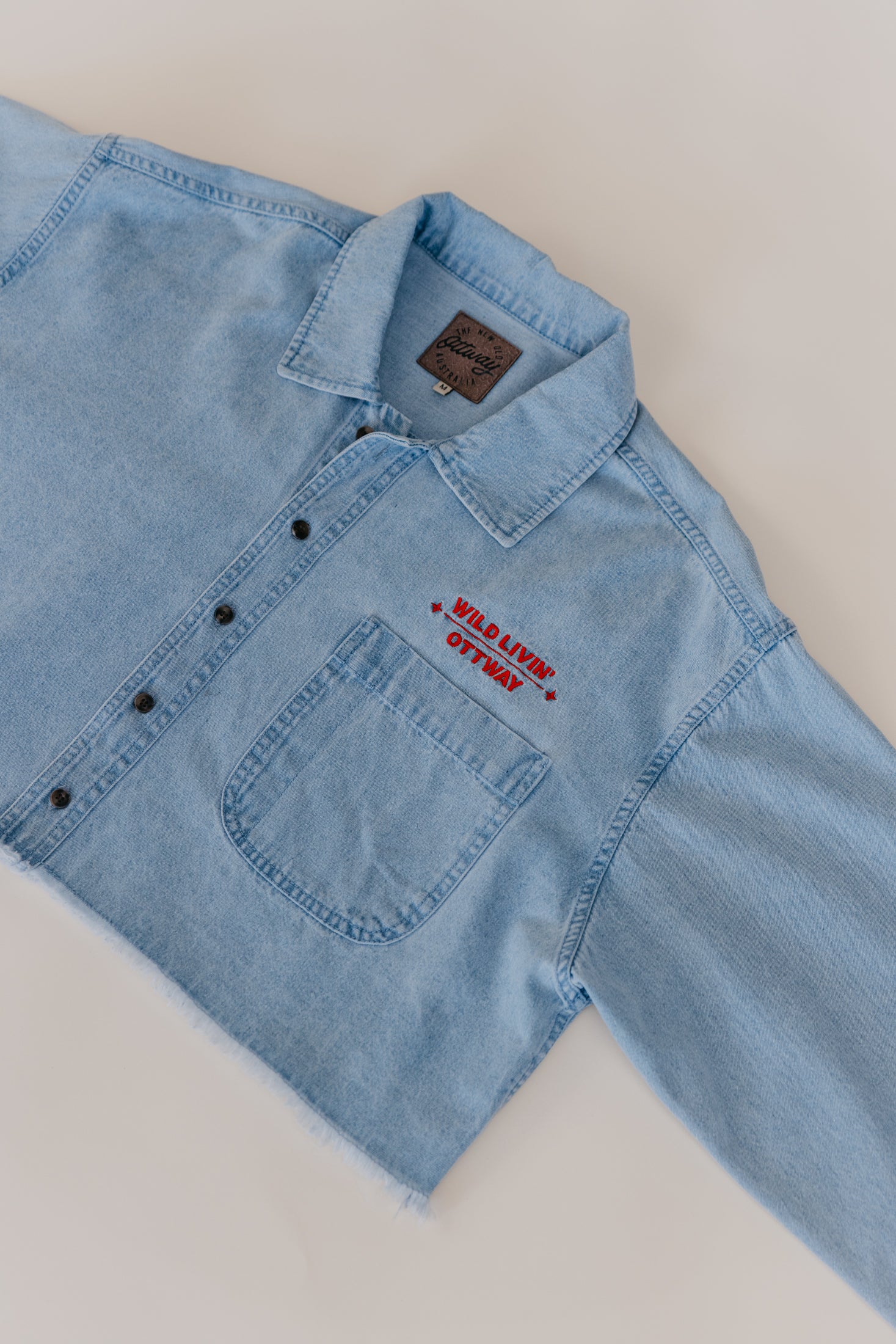 Wild Livin - Cropped Denim Shirt