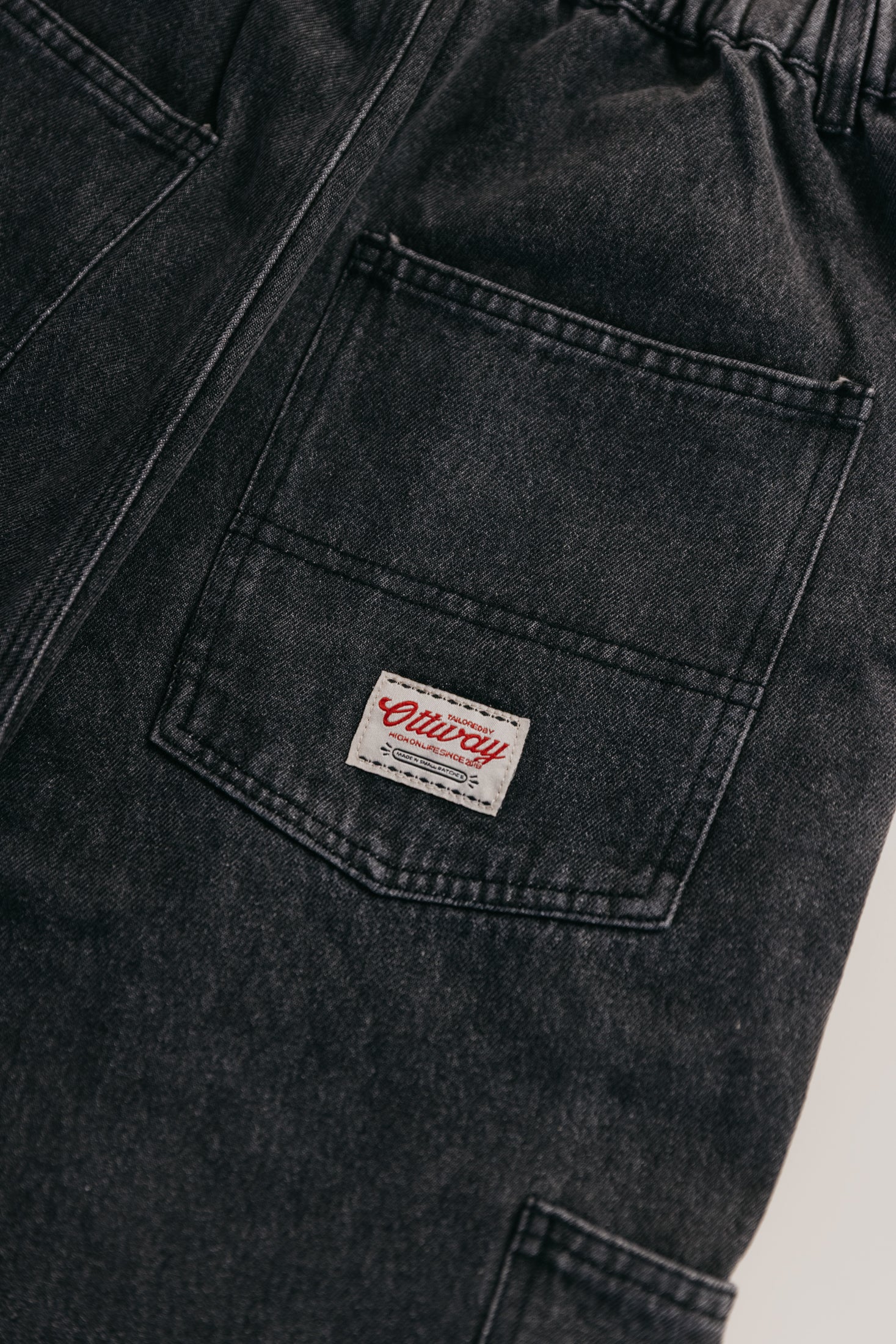 JMM Series - Black Washed Unisex Baggy Jeans