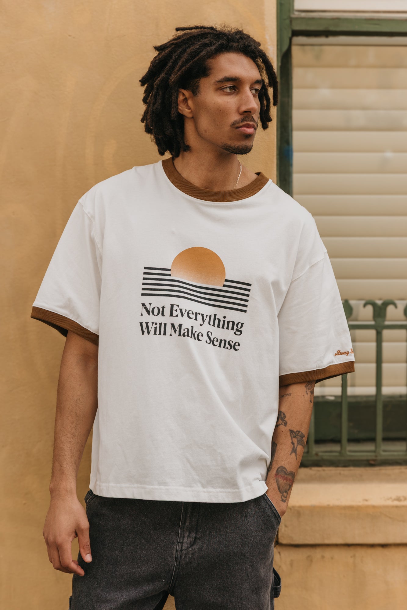 Nicht alles wird Sinn ergeben – Oversize-T-Shirt – Weiß 