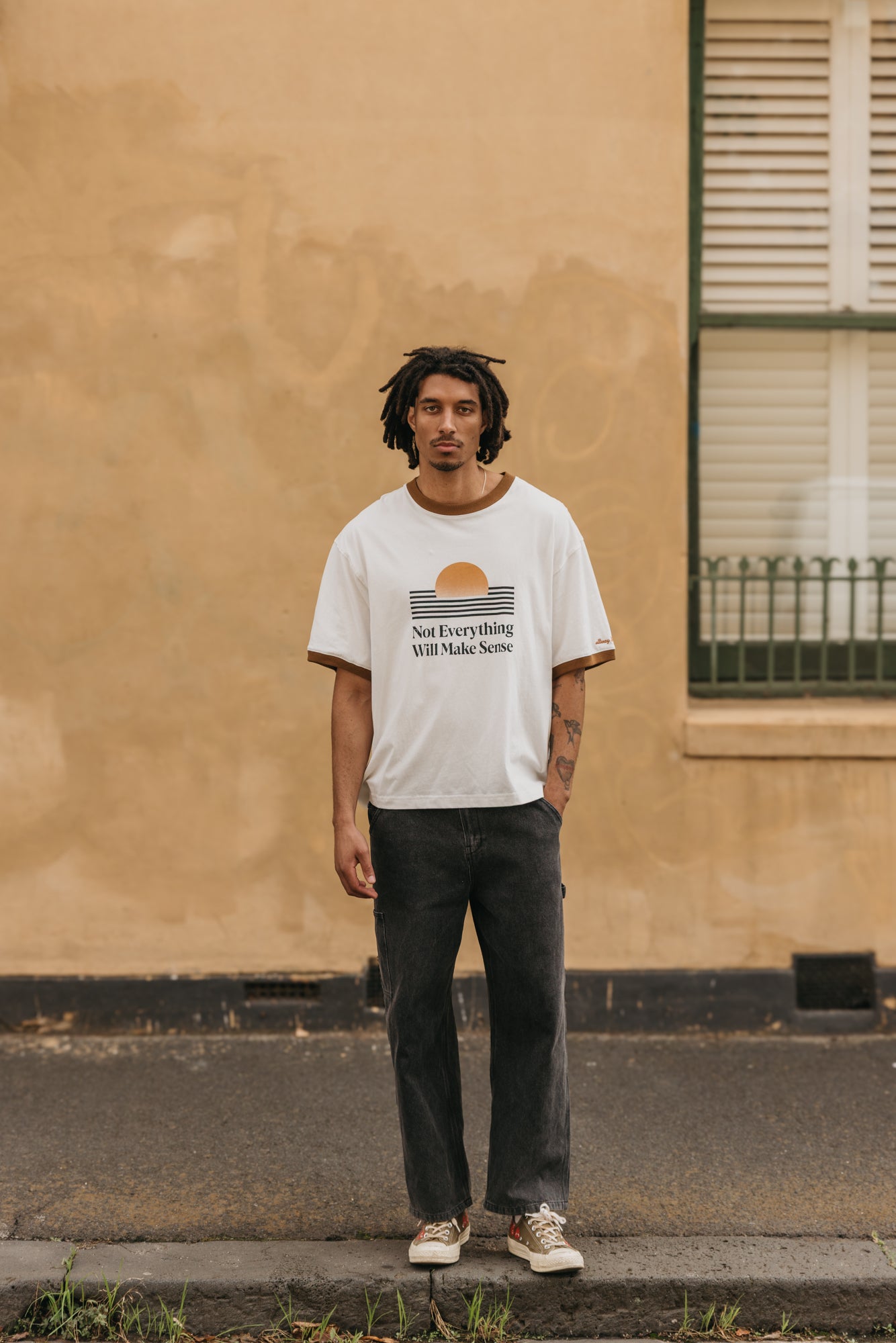 Nicht alles wird Sinn ergeben – Oversize-T-Shirt – Weiß 