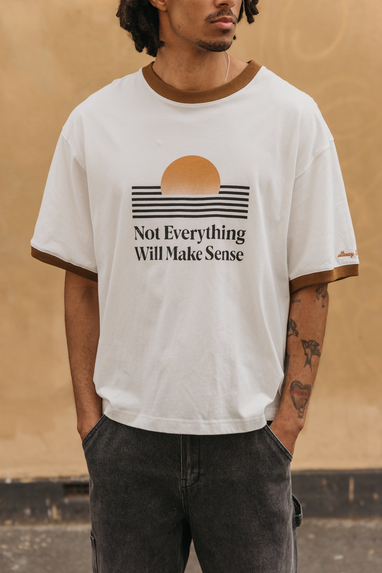 Nicht alles wird Sinn ergeben – Oversize-T-Shirt – Weiß 