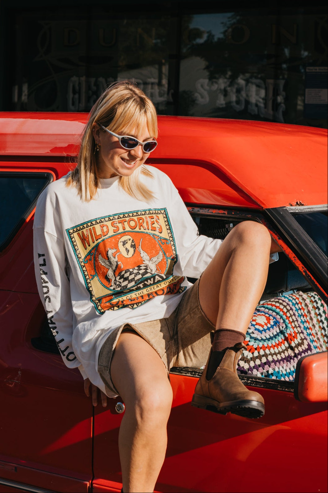 Wild Stories Long Sleeve Unisex T-Shirt - White