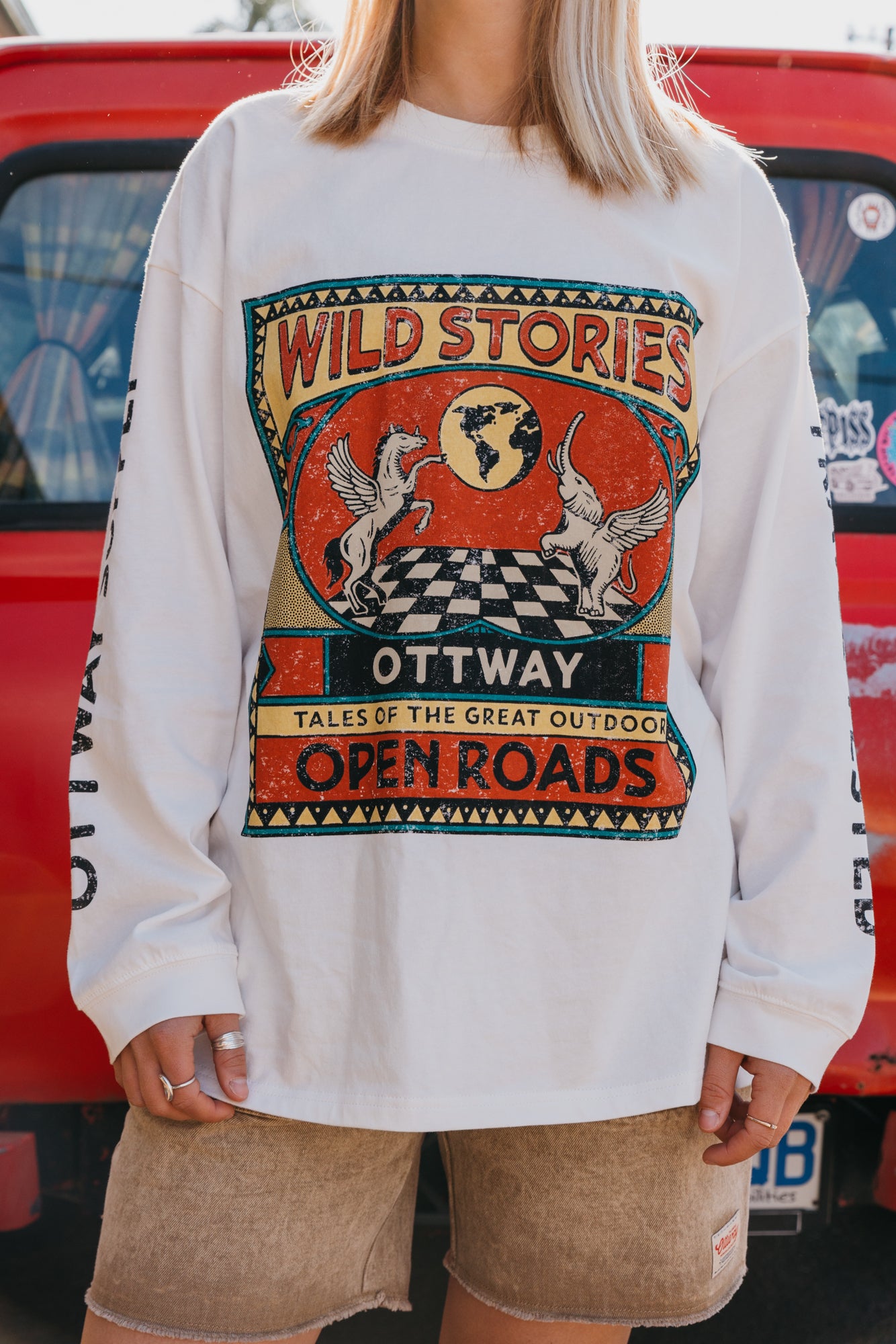 Wild Stories Long Sleeve Unisex T-Shirt - White
