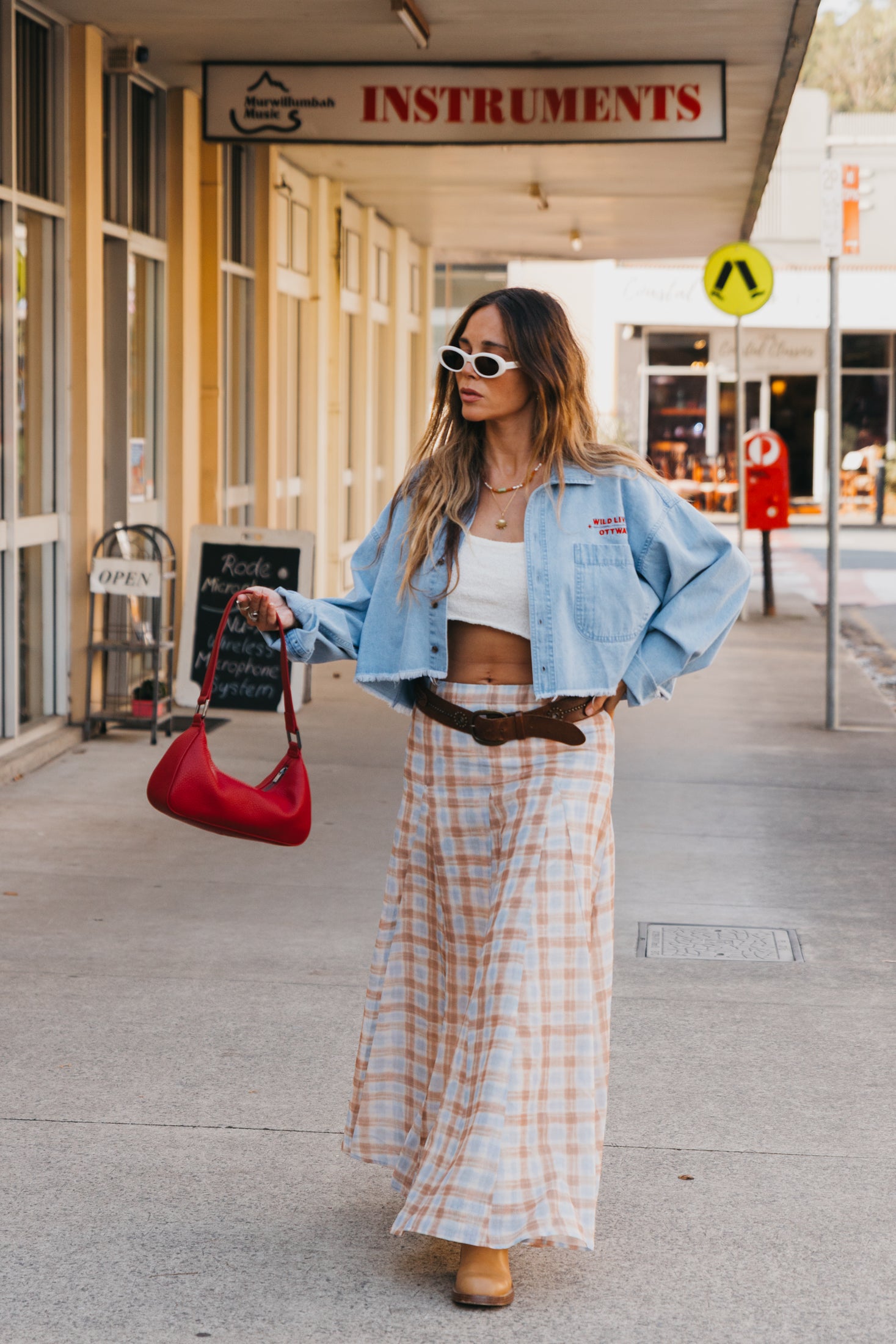 Wild Livin - Cropped Denim Shirt