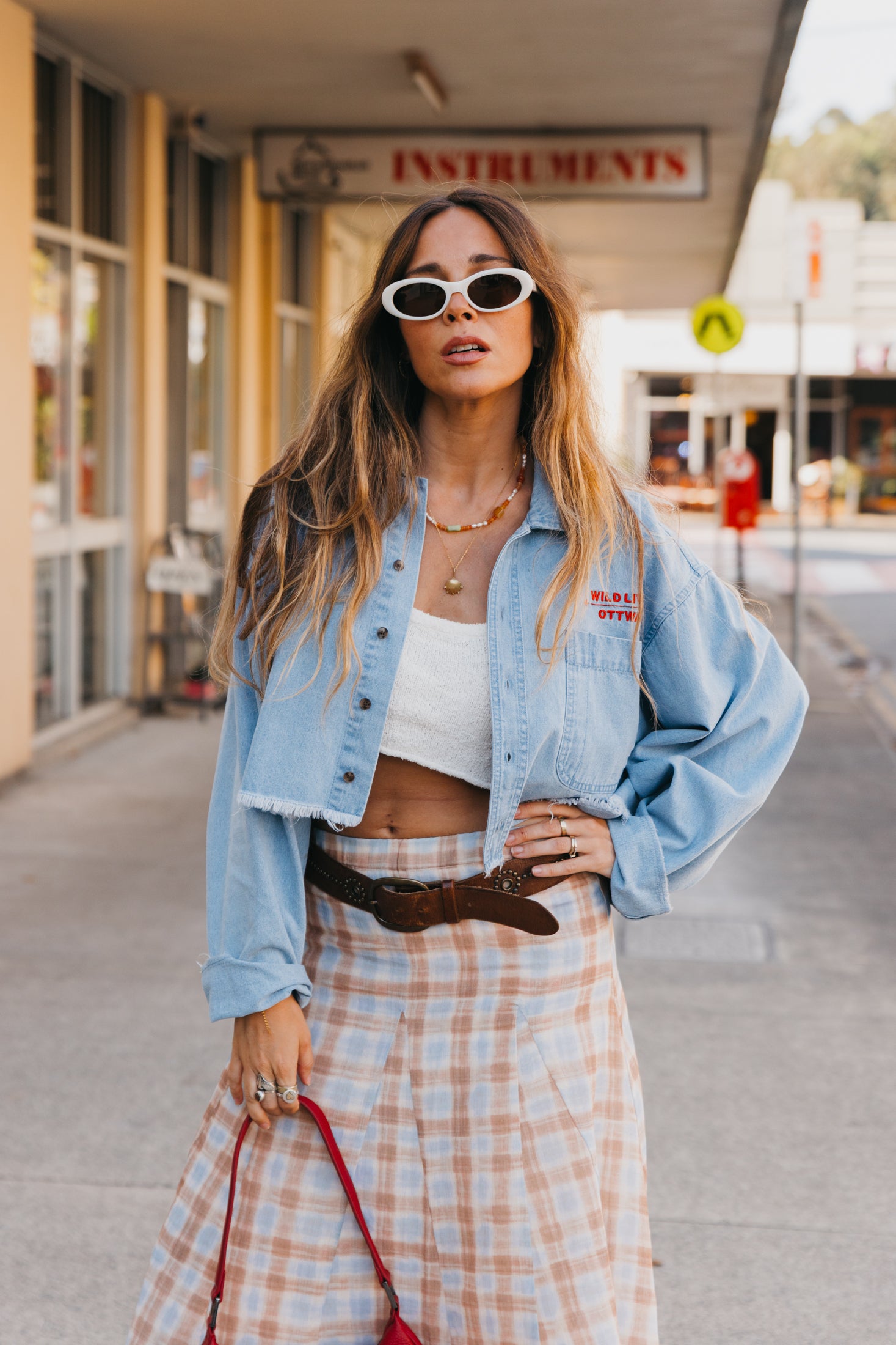 Wild Livin - Cropped Denim Shirt
