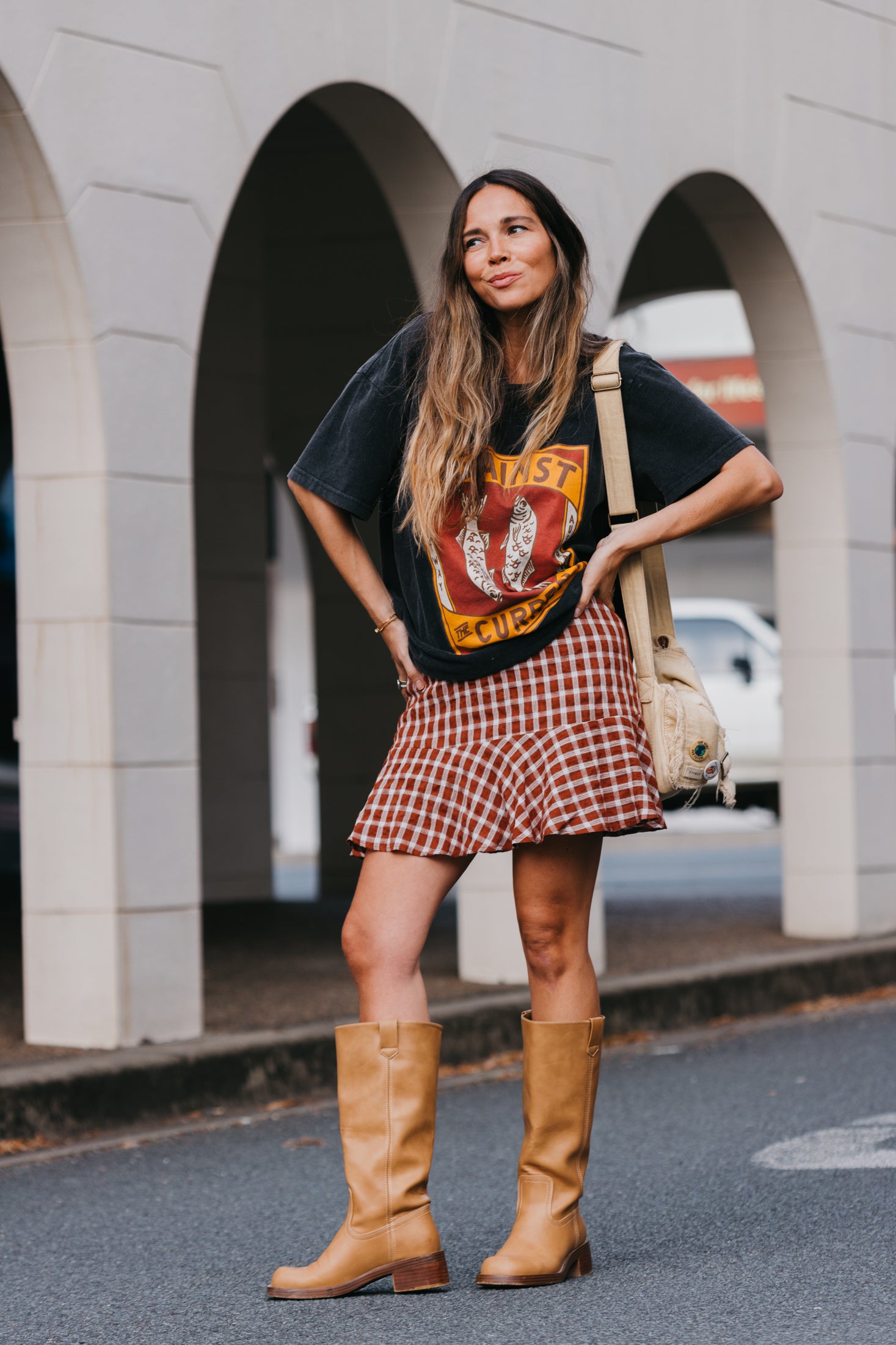Dusty Wine - Plaid Burgundy Mini Skirt