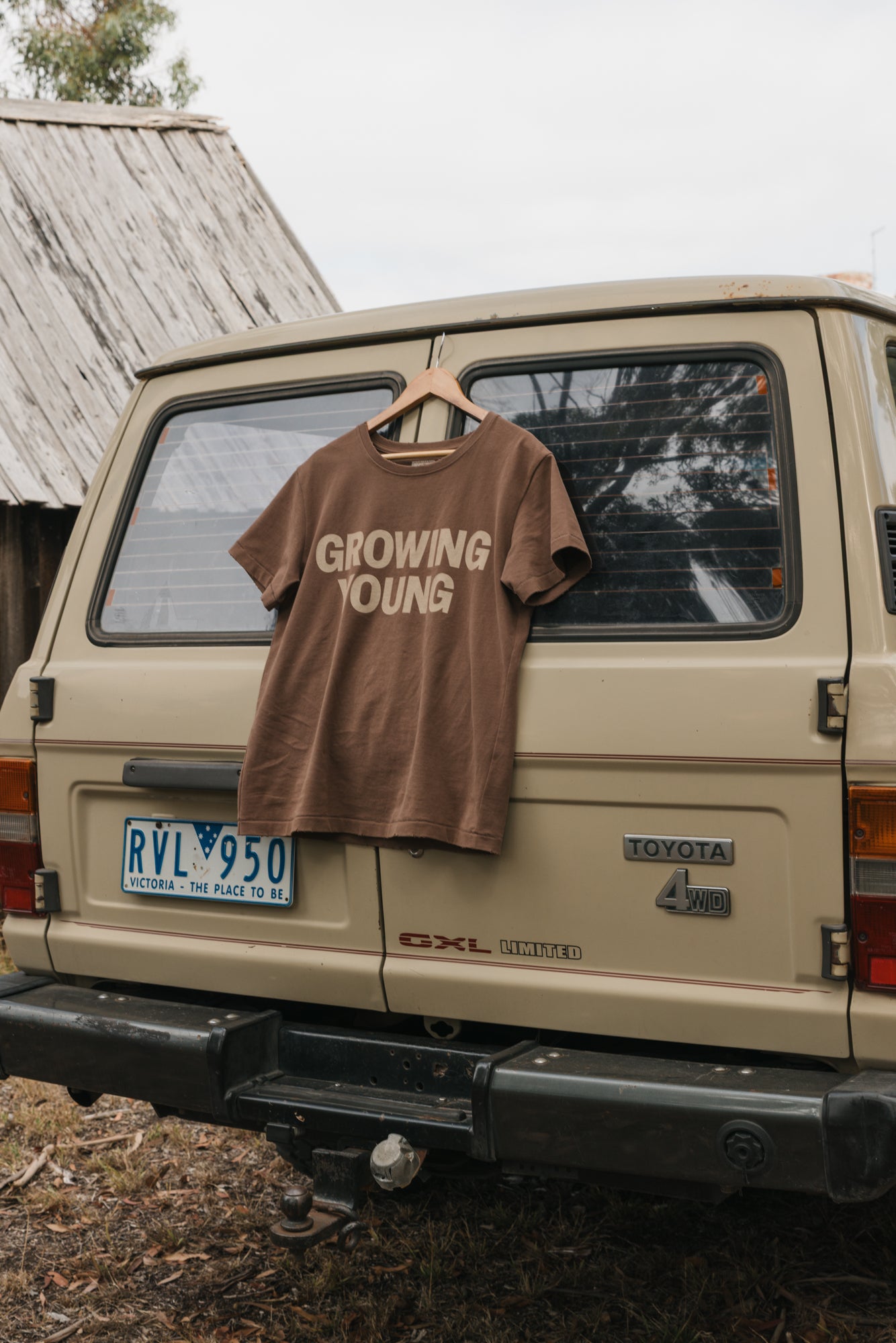 Growing Young T-Shirt - Brown