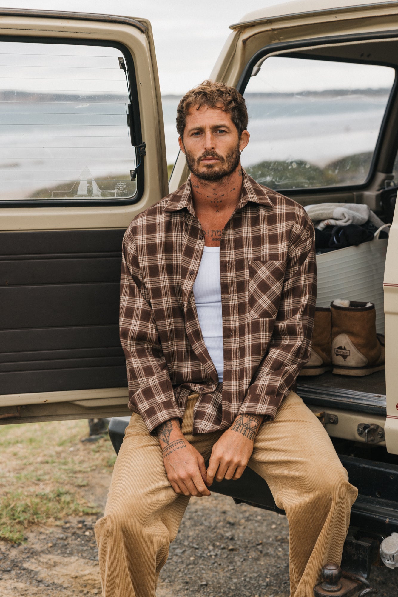 Milford Brown Plaid Shirt