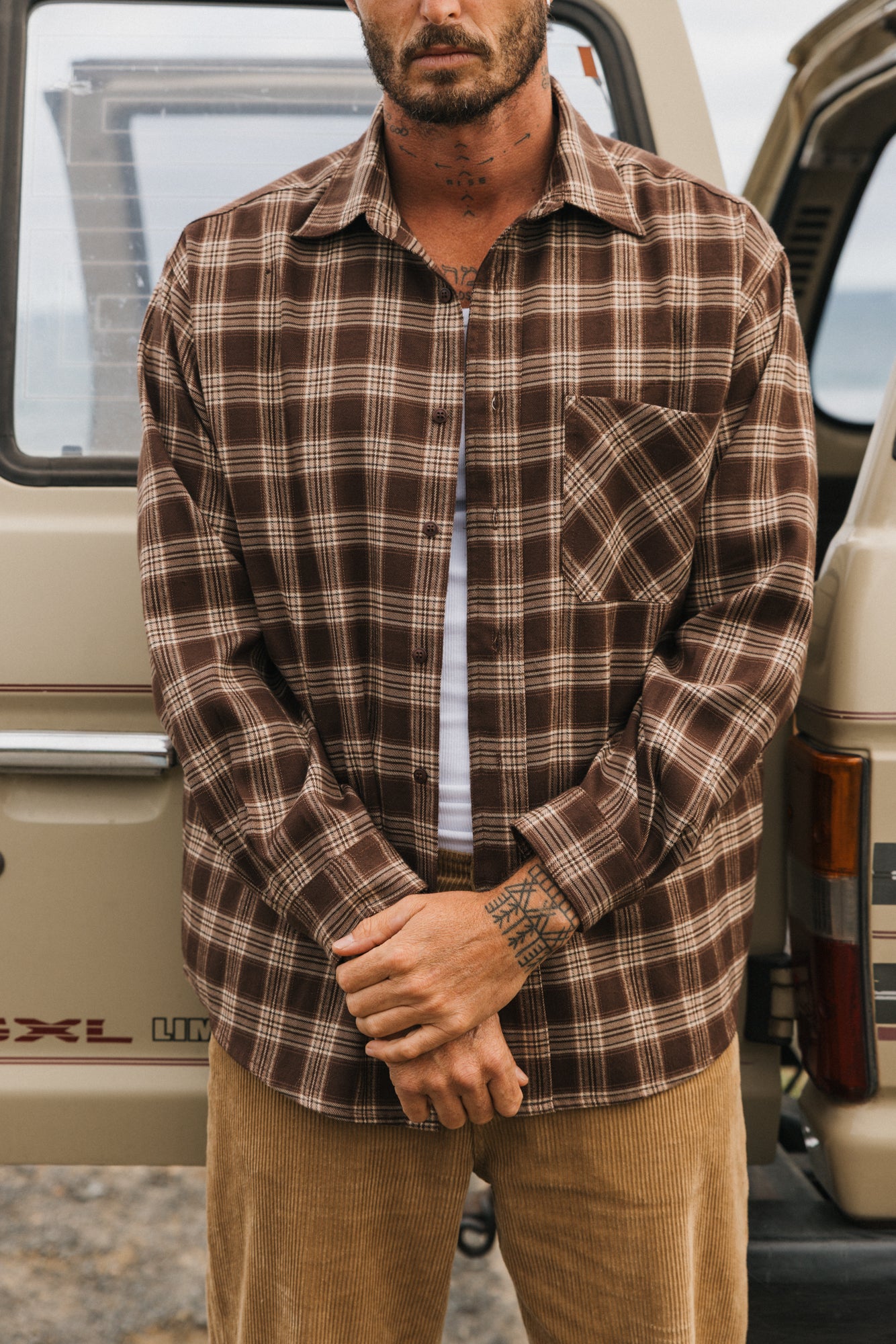 Milford Brown Plaid Shirt