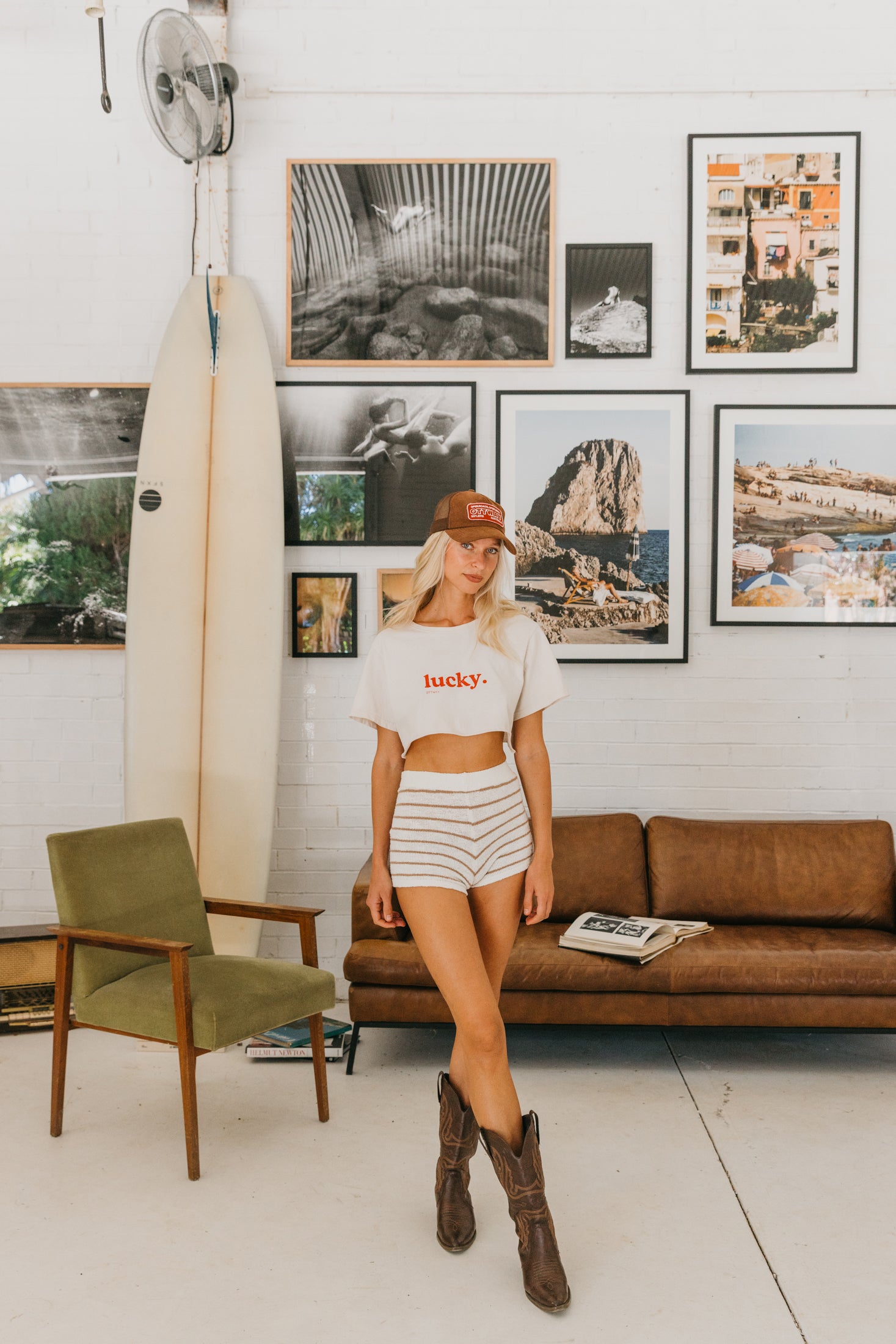 Brisa - Striped Textured Shorts