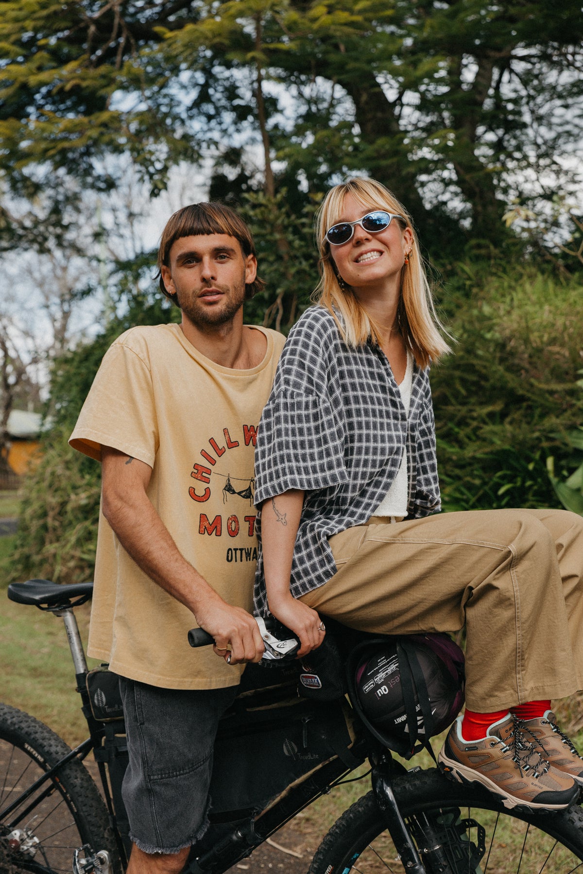 Myles - Checked Soft Charcoal Short Sleeve Unisex Shirt