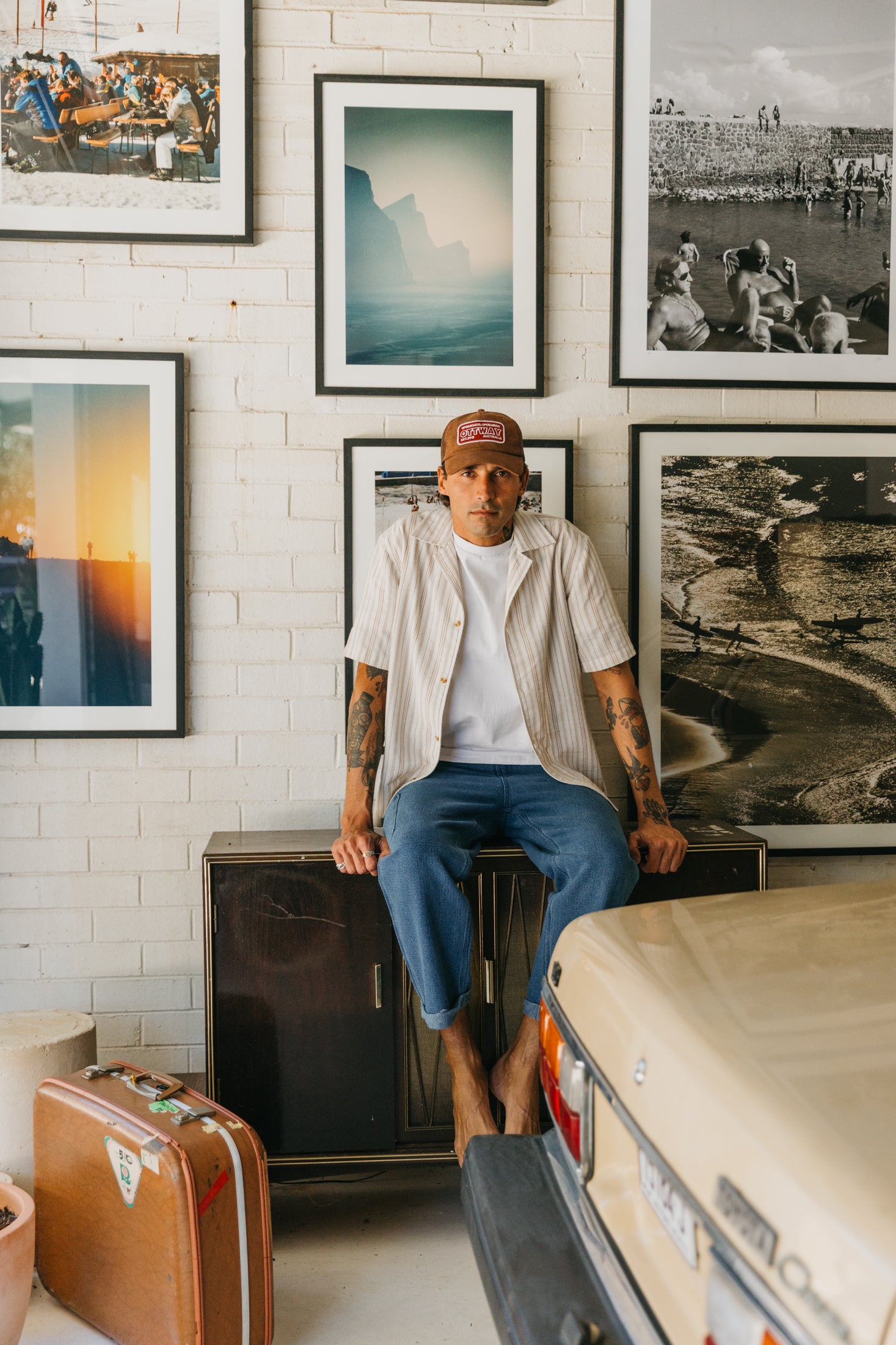 Bailey - Textured Striped Short Sleeve Shirt