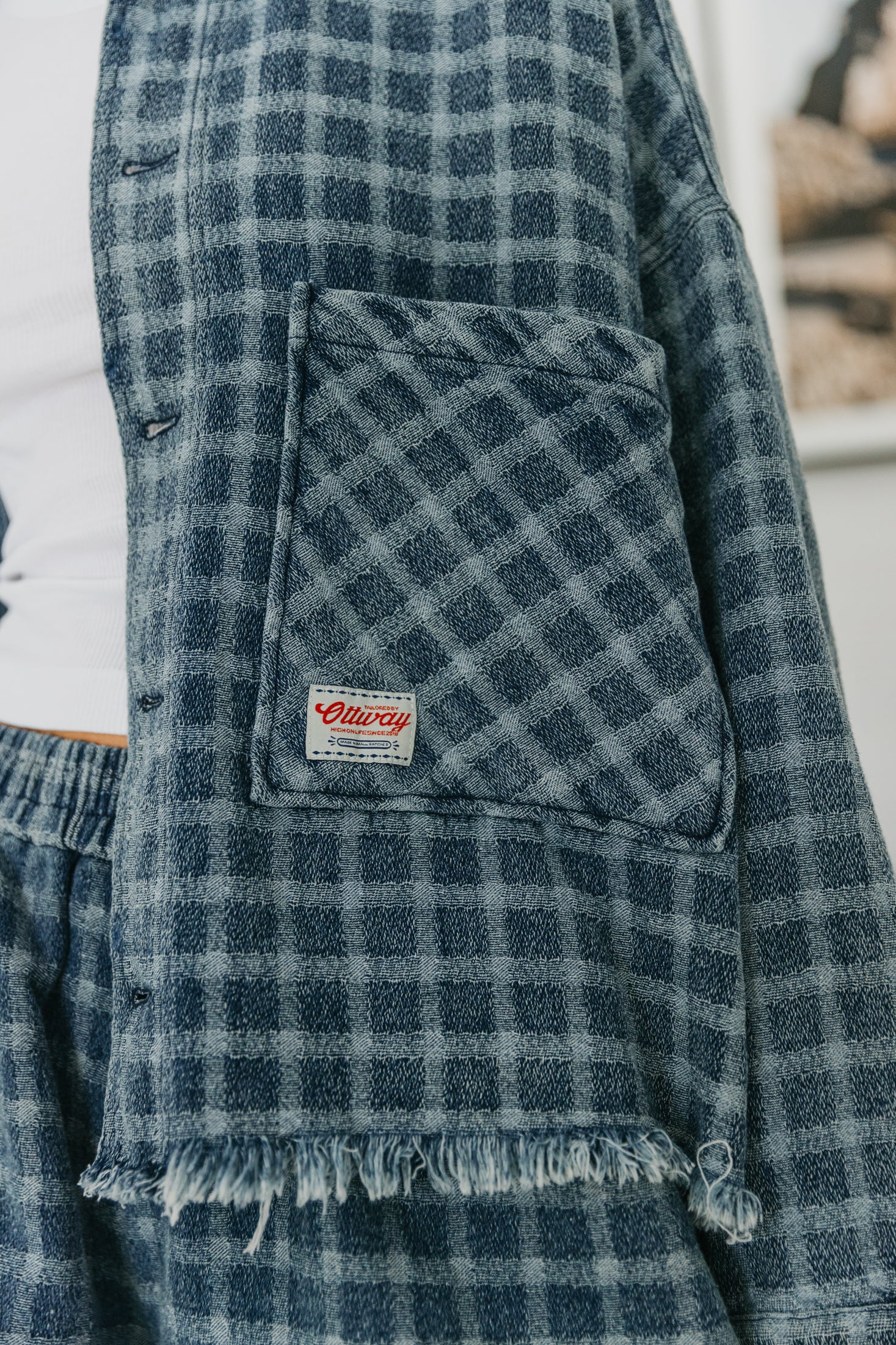 Weston Checked Unisex Denim Jacket