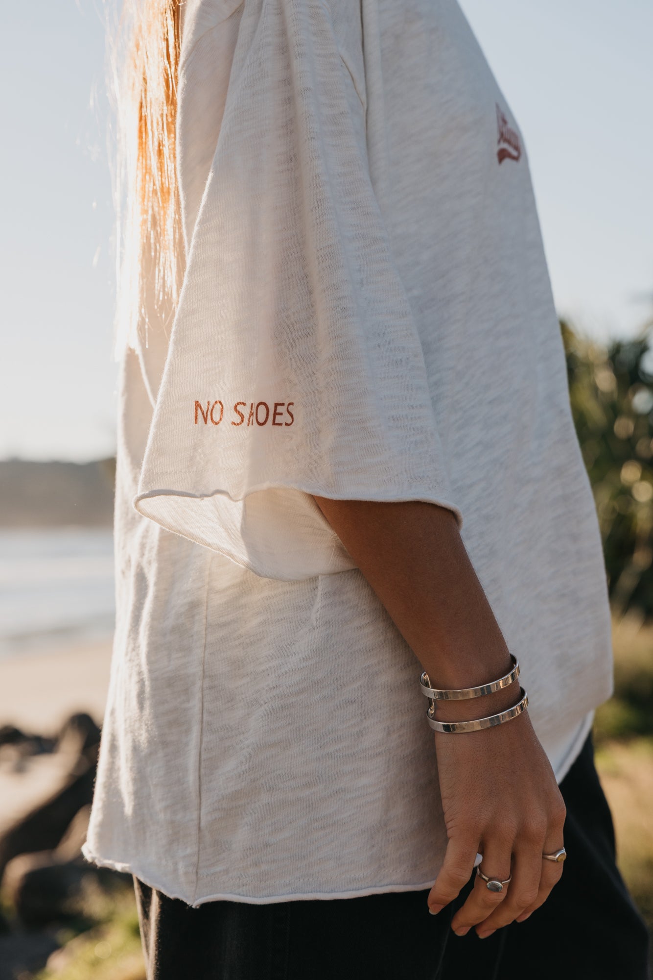 No Worries Oversized Unisex T-Shirt - White