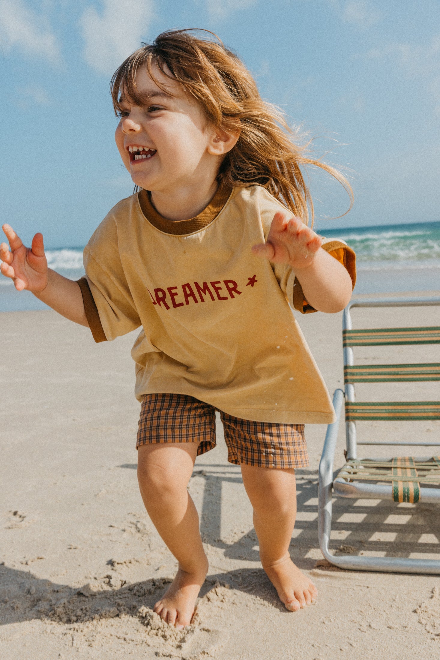 Nomad Brown Checked Shorts - Kids