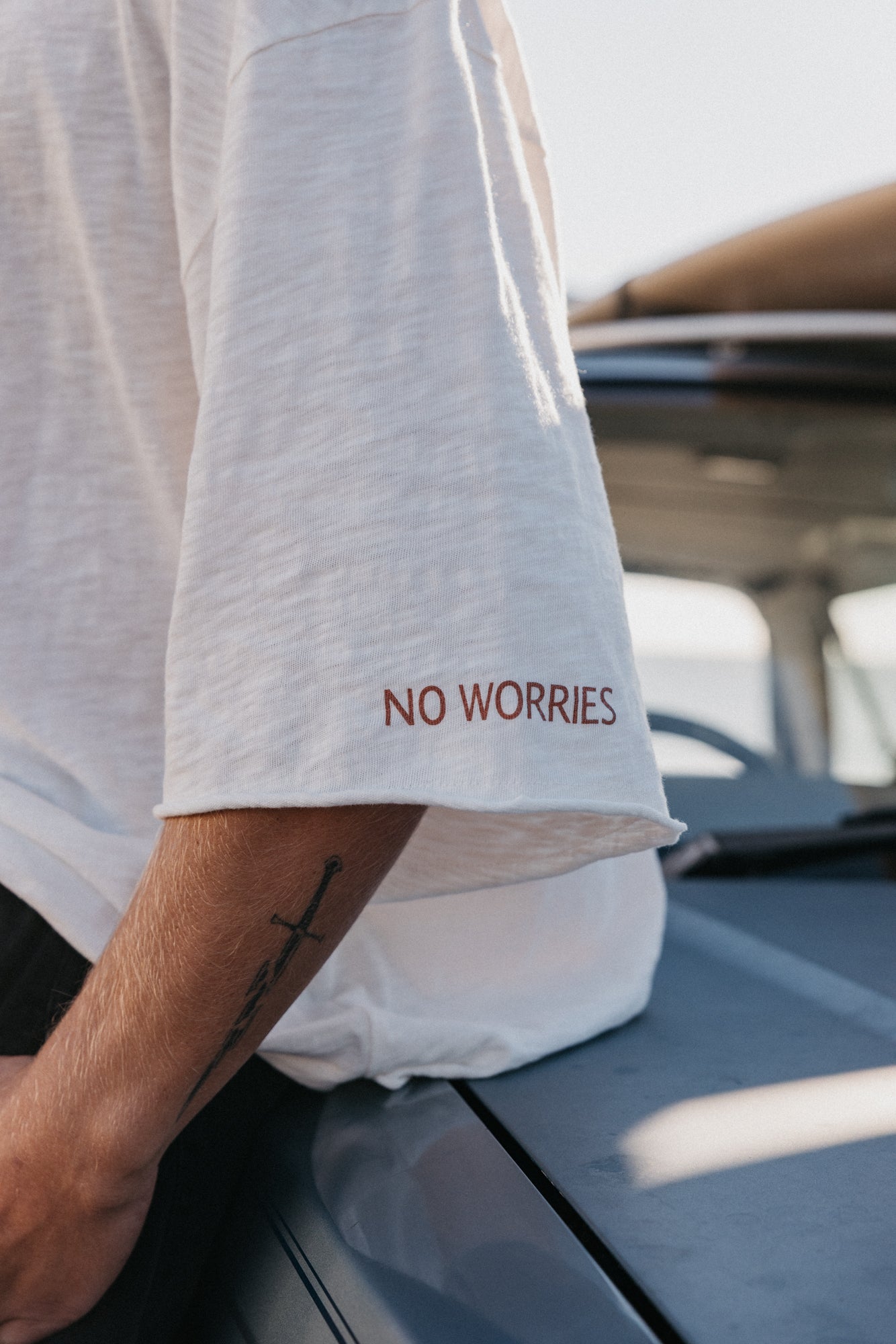 No Worries Oversized T-Shirt - White