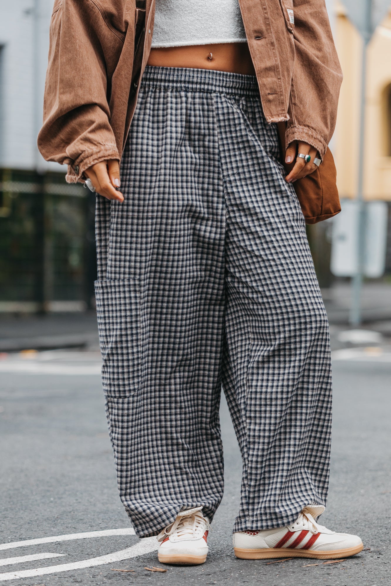 Chef Ottway Pants Unisex - Blue and Cream Plaid