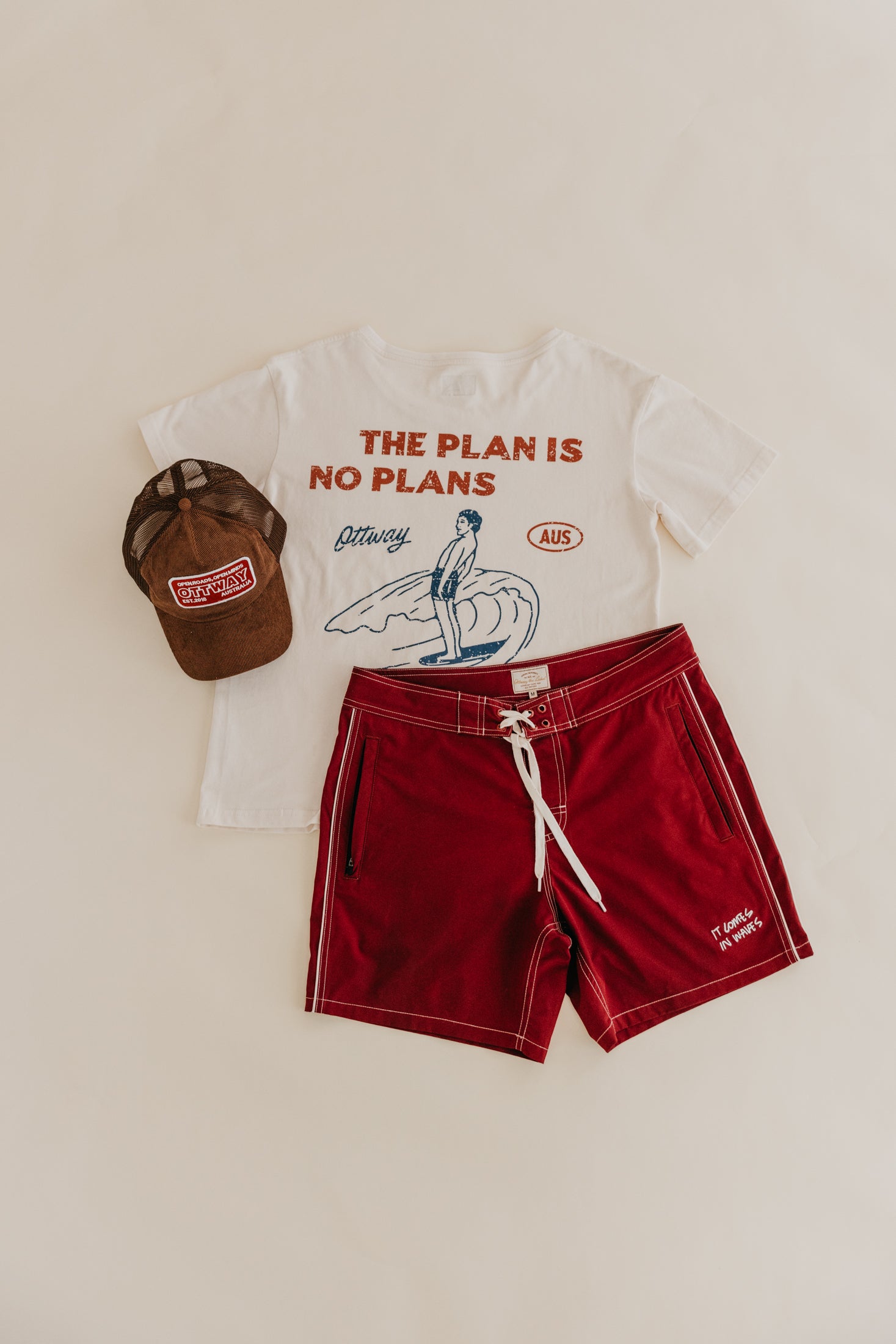Winebreak - Burgundy Boardshorts