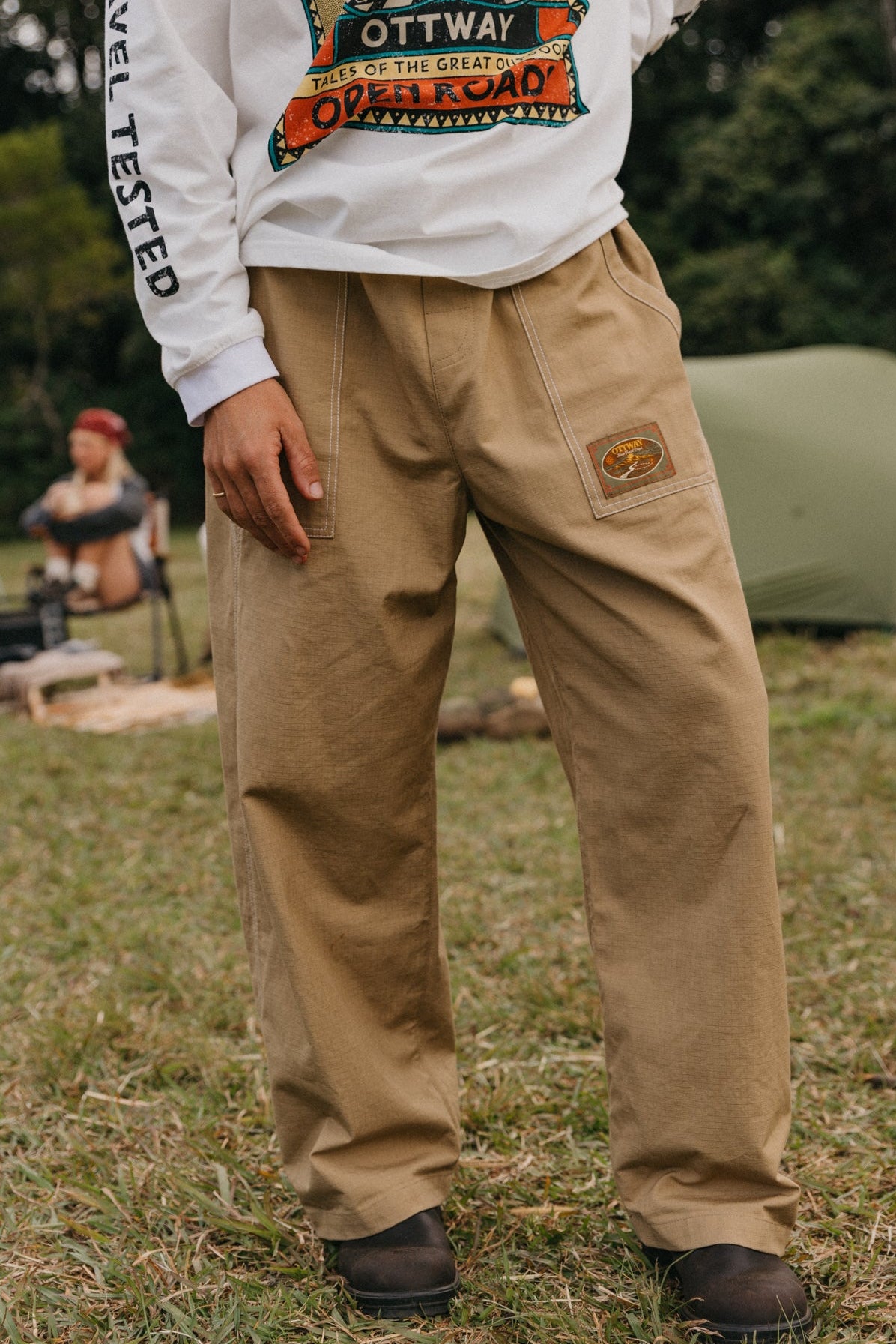 Trail Mix Cotton Pants - Sand