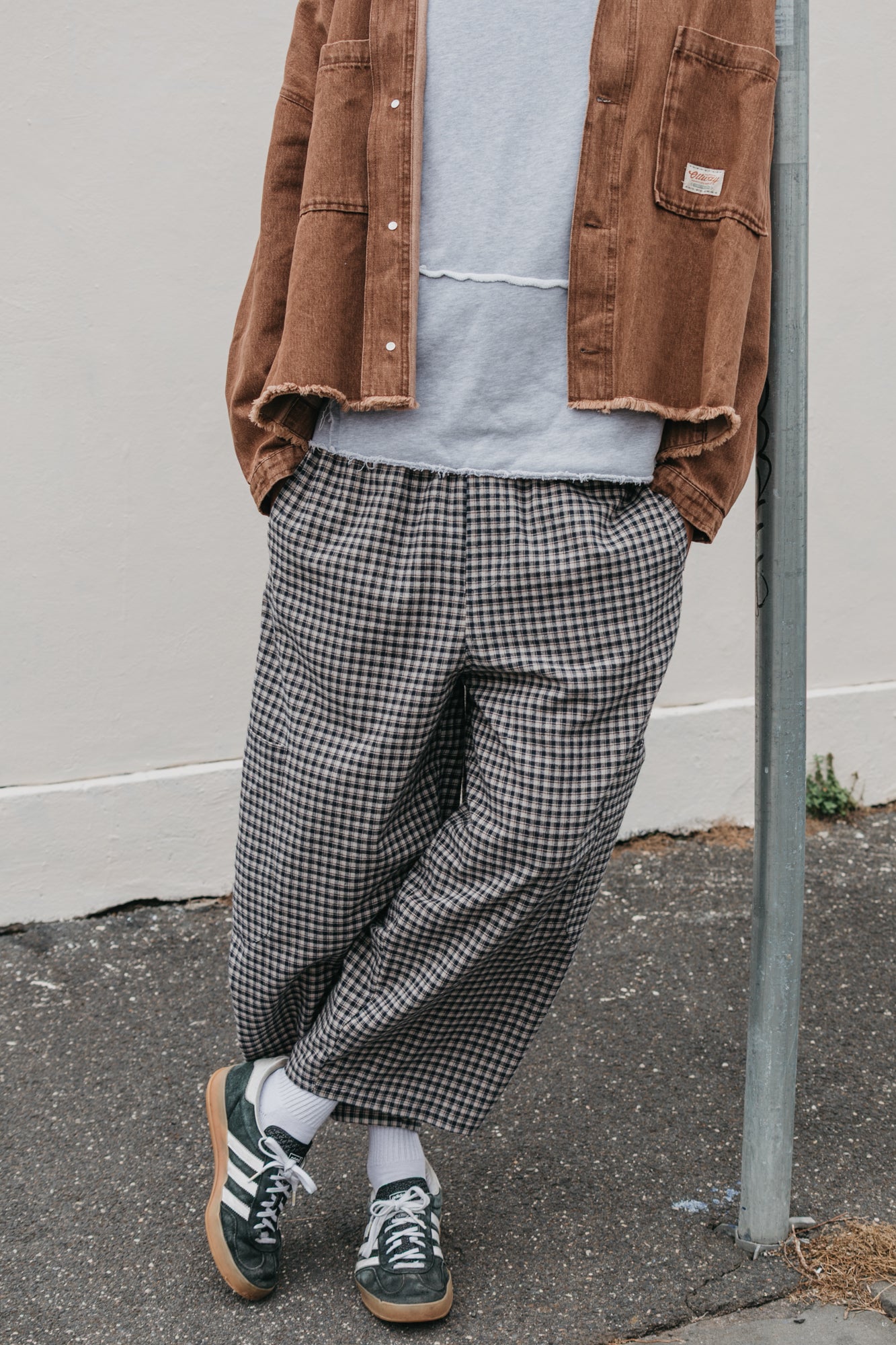Chef Ottway Pants - Blue and Cream Plaid