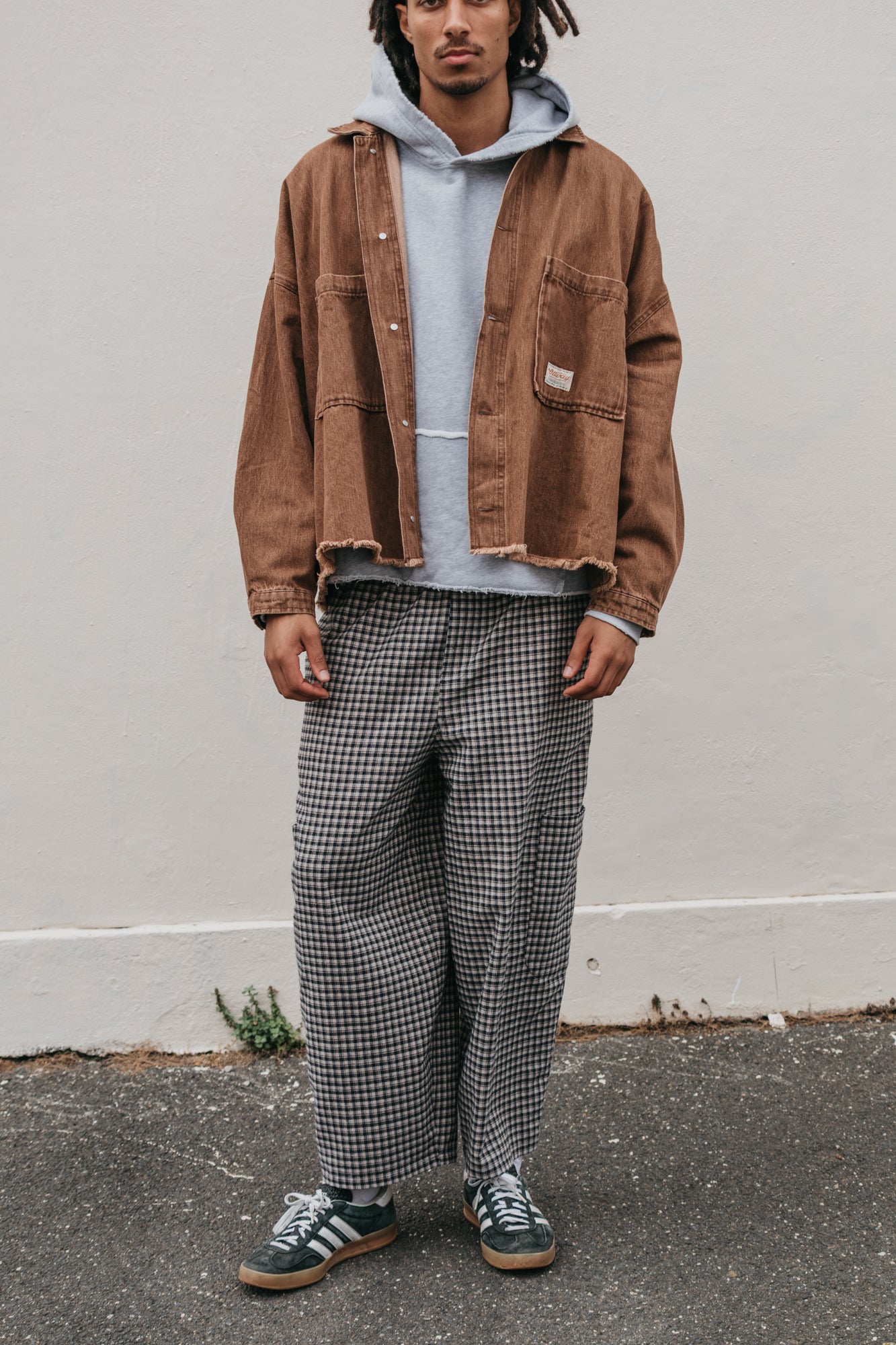 Chef Ottway Pants - Blue and Cream Plaid