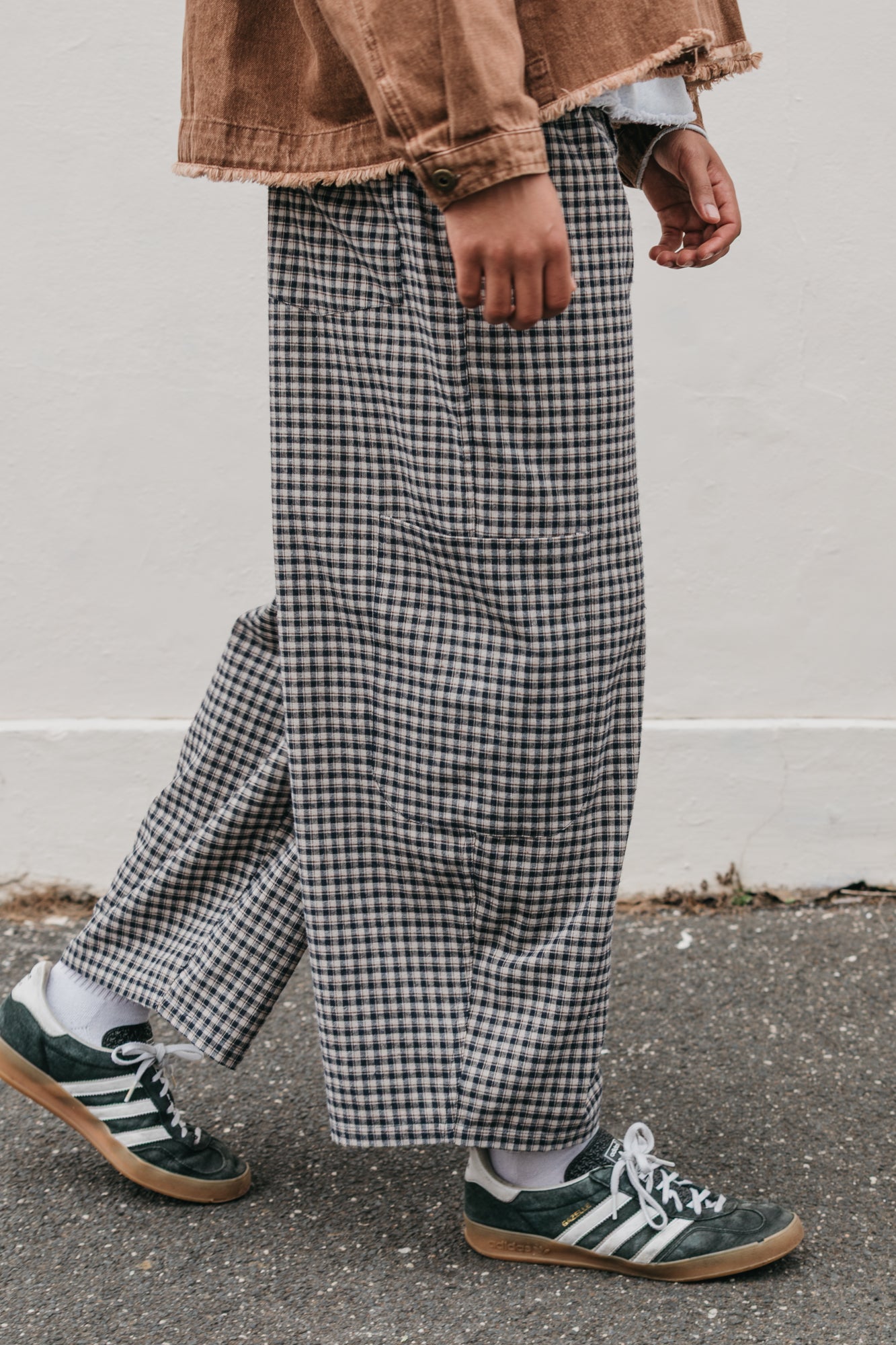 Chef Ottway Pants - Blue and Cream Plaid